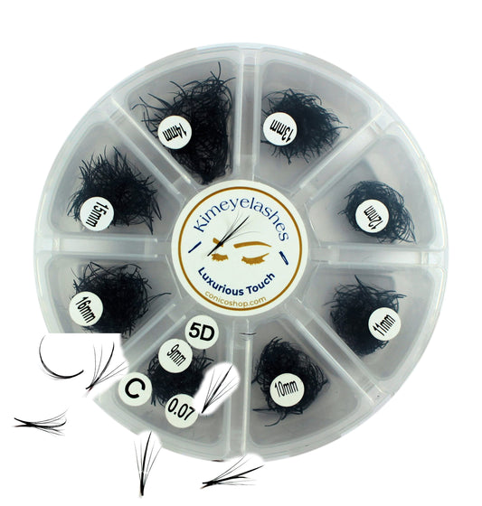 1000 Premade volume fans Mixed lengths 9-16mm loose Fans C, D Curl. Handmade eyelash extensions supplies Russian volume lash promade fan 4D 5D 6D 7D 8D 9D 10D (Curl D, 5D - 0.07 - Wispy)