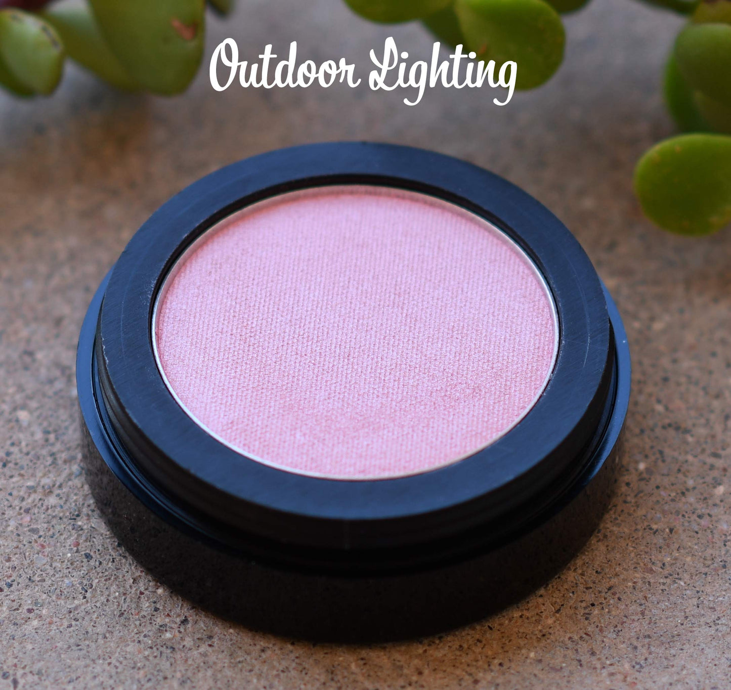 Pure Ziva Pink Glow Satin Light Baby Pink Opal Sunkissed Shimmering Shimmer Pressed Powder Single Vegan Eyeshadow; Talc, Paraben & Cruelty Free