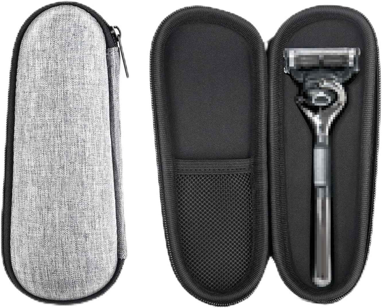ZLiT for Gillette Fusion5 Razor Case,EVA Waterproof Shockproof Razor Storage Bag Travel Carrying Shaver Case for Gillette Fusion5 Razor (Grey)