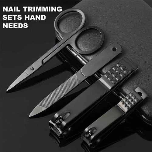 ADULAHI 9PCS Professional Tweezers Set and Nail Clippers for Men and Women, Stainless Steel Tweezers No Gaps with Leather Travel Case