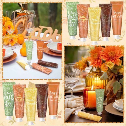 40 Pcs Thanksgiving Fall Hand Cream Bulk, Mini Pumpkin Lotion, 30ml Natural Botanical Fragrance Fall Lotion for Chapped Hands, Thanksgiving Favors, Employee Gifts, Baby Shower, Travel, Work, Team