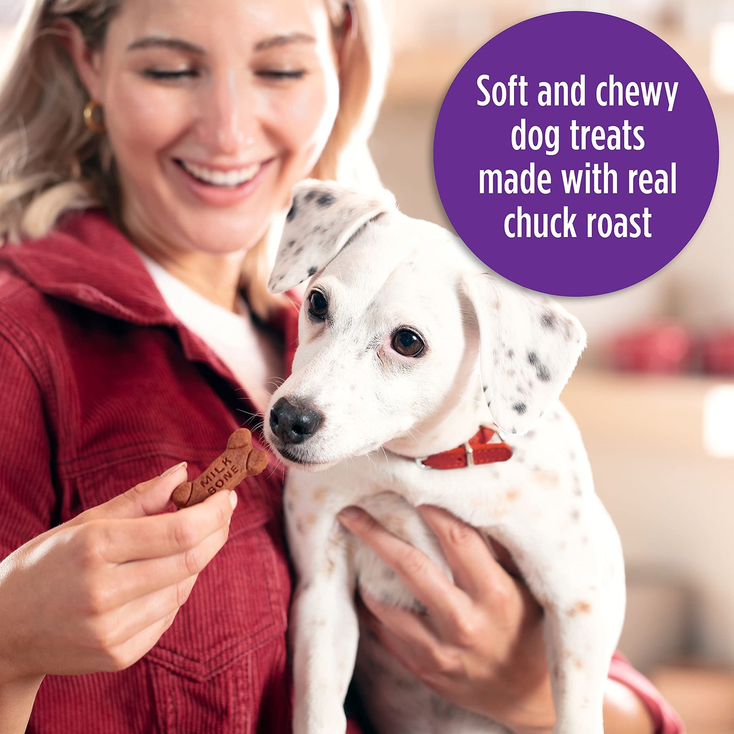 Milk-Bone Soft & Chewy Dog Treats, Beef & Filet Mignon Recipe, 25 Ounce Made with Real Chuck Roast