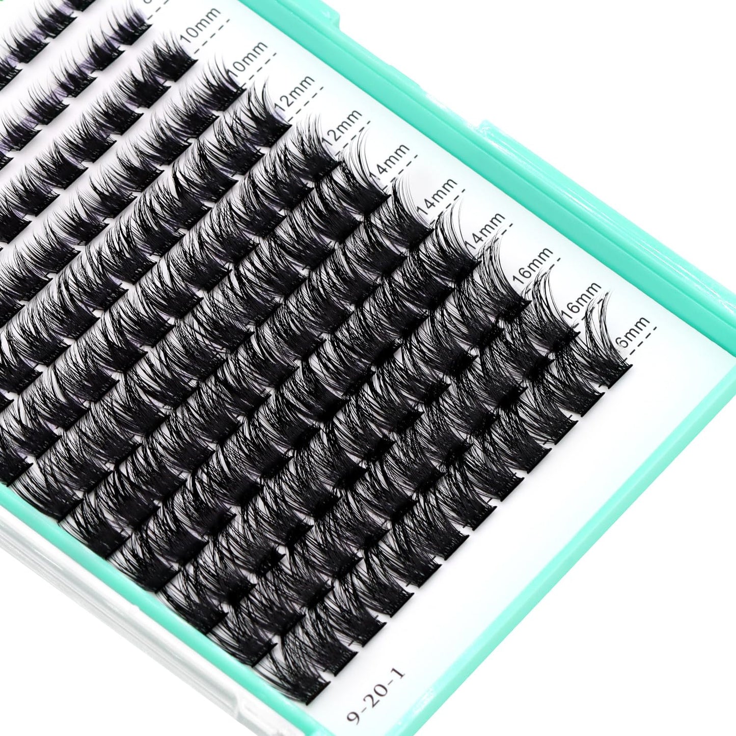 Bodermincer Black/Colored Cluster Lashes 240pcs 20D/40D DIY Eyelash Extension D Curl Long Individual Lashes Mixed Tray Faux Mink Lash Clusters Extensions 8-22mm (B02# 8-10-12-14-16mm MIX)