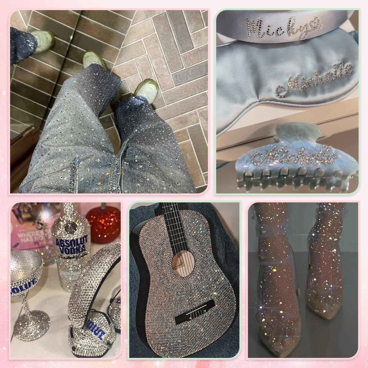 EARLMONI 2800PCS Rhinestones with 15ml B-7000 Rhinestone Glue, Pick Up Tweezers, Rhinestone Picker Pen, 6 Sizes Silver AB Crystal Nail Gems for DIY Crafts Clothing Tumblers Shoes Fabric Nail Art