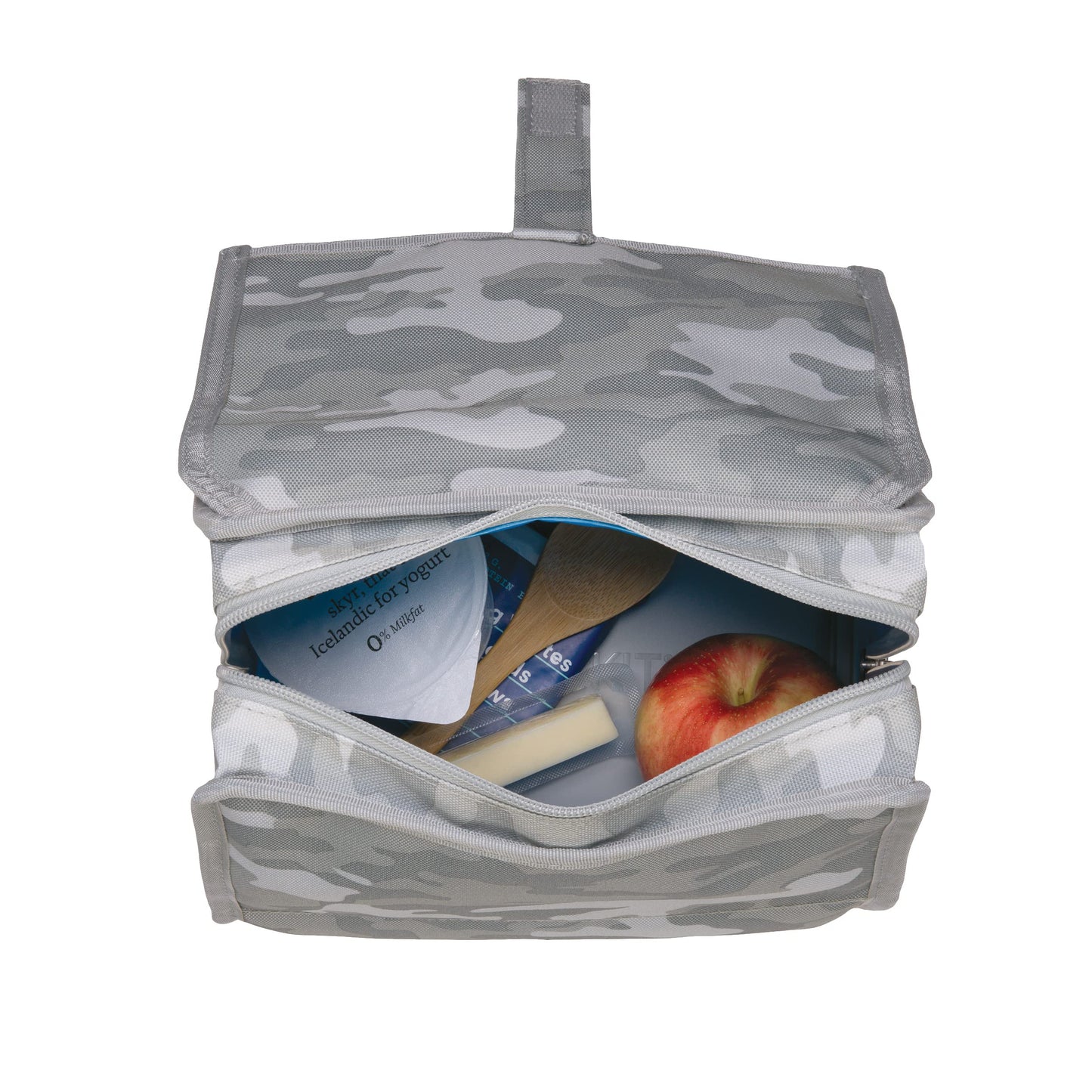 PackIt Freezable Lunch Bag, Tonal Camo Gray, Built with EcoFreeze Technology, Foldable, Reusable, Zip and Velcro Closure with Buckle Handle, Great for Fresh Lunches