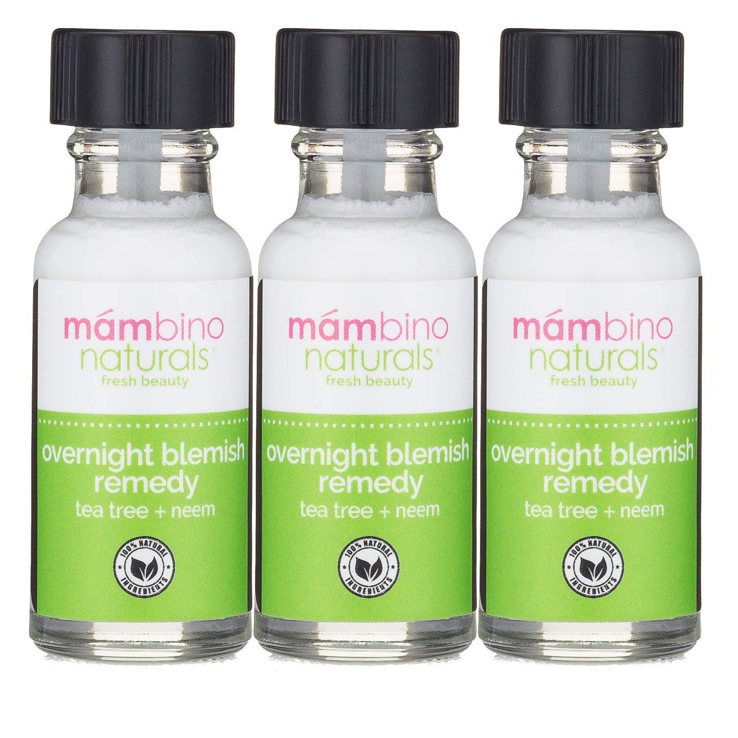 Mambino Organics Overnight Blemish Roll On Tea Tree 15 ml, 3 Pack