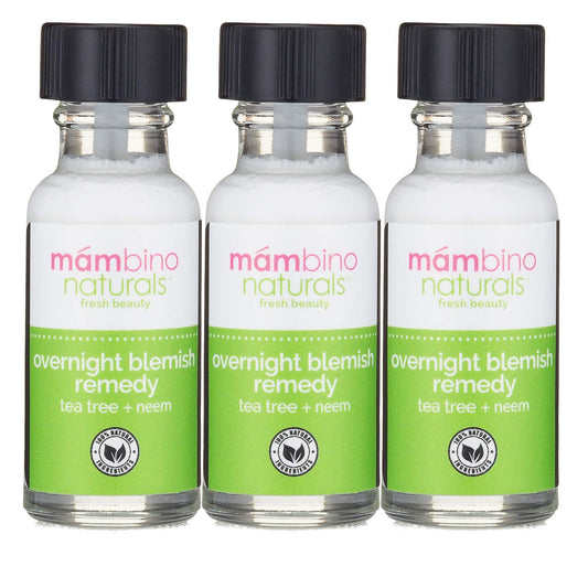 Mambino Organics Overnight Blemish Roll On Tea Tree 15 ml, 3 Pack