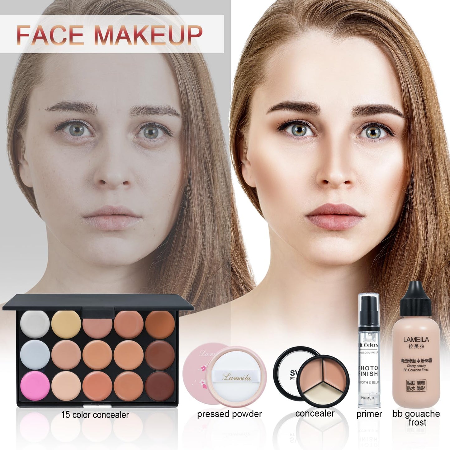 Makeup Kit for Women Full Kit, TooAemiS Professional Makeup Kit for Teens or Adult, All in One Makeup Sets Include Eyeshadow Palette Lipstick Concealer Foundation Mascara Loose Powder Etc