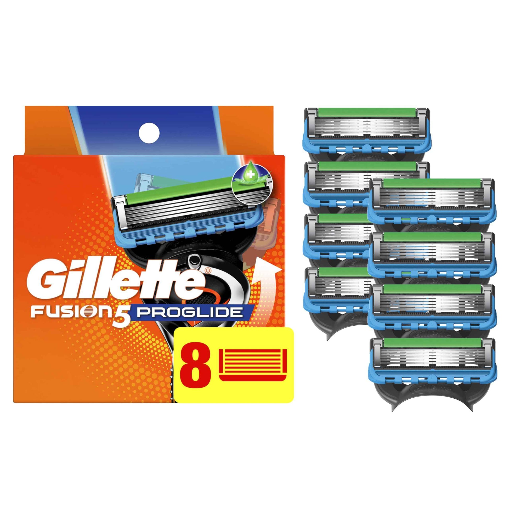 Gillette ProGlide Razor Refills for Men, 8 Razor Blade Refills
