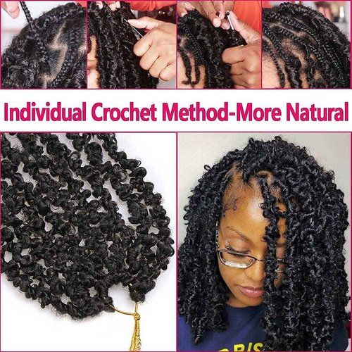 Beverlee Ombre Blonde Butterfly Locs Crochet Hair Short 6 Packs Crochet Bob Hair 12 Inch Messy Distressed Faux Locs Crochet Braids Pre-twisted Soft Locs Hair for Women #T27…