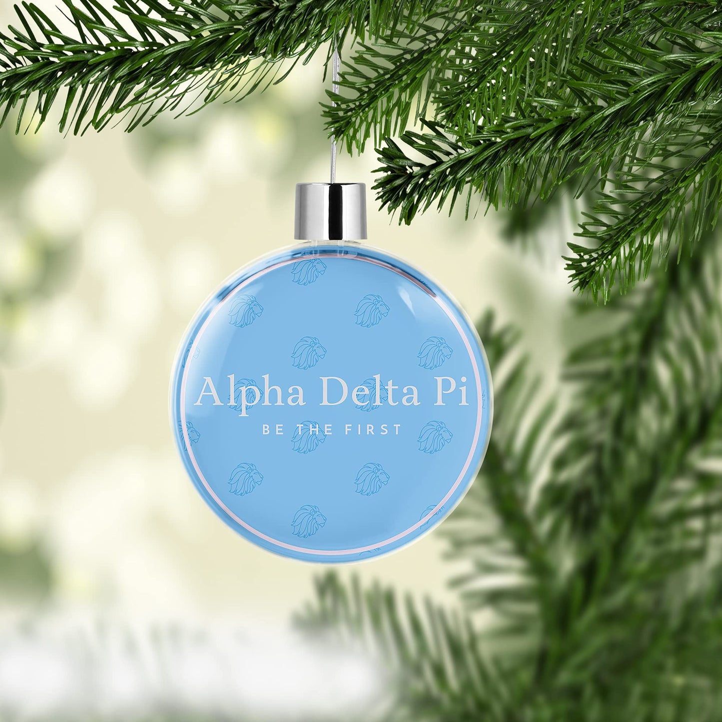 Alpha Delta Pi Round Flat Christmas Tree Ornament Decoration for Tree Party Home Holiday Decor (Alpha Delta Pi # 6)