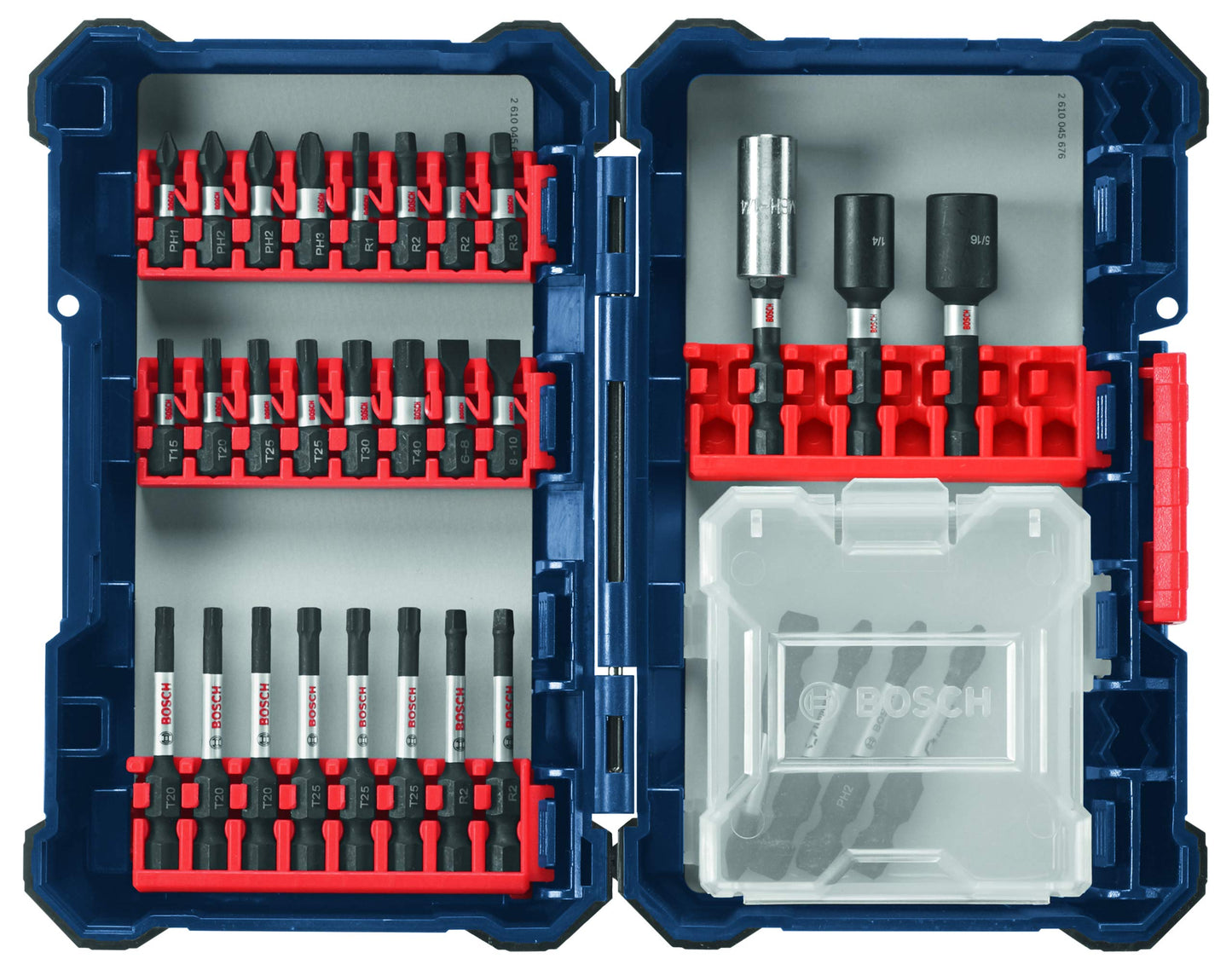 BOSCH SDMS32 32-Piece Assorted Impact Tough Screwdriving Custom Case System Set for Screwdriving Applications