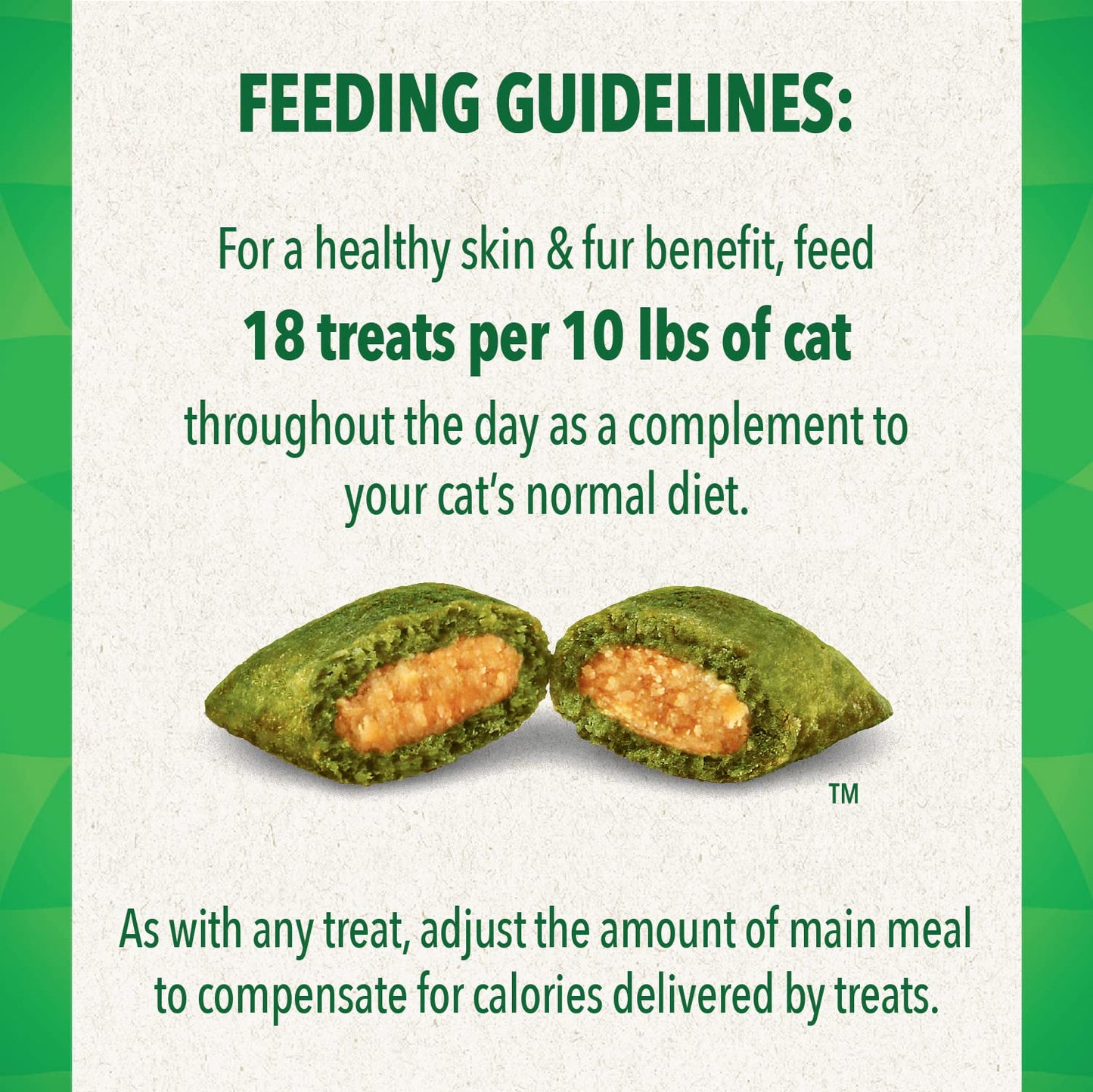 Greenies Feline Smartbites Skin & Fur Crunchy and Soft Natural Cat Treats, Chicken Flavor, 4.6 oz. Pack (Pack of 2)