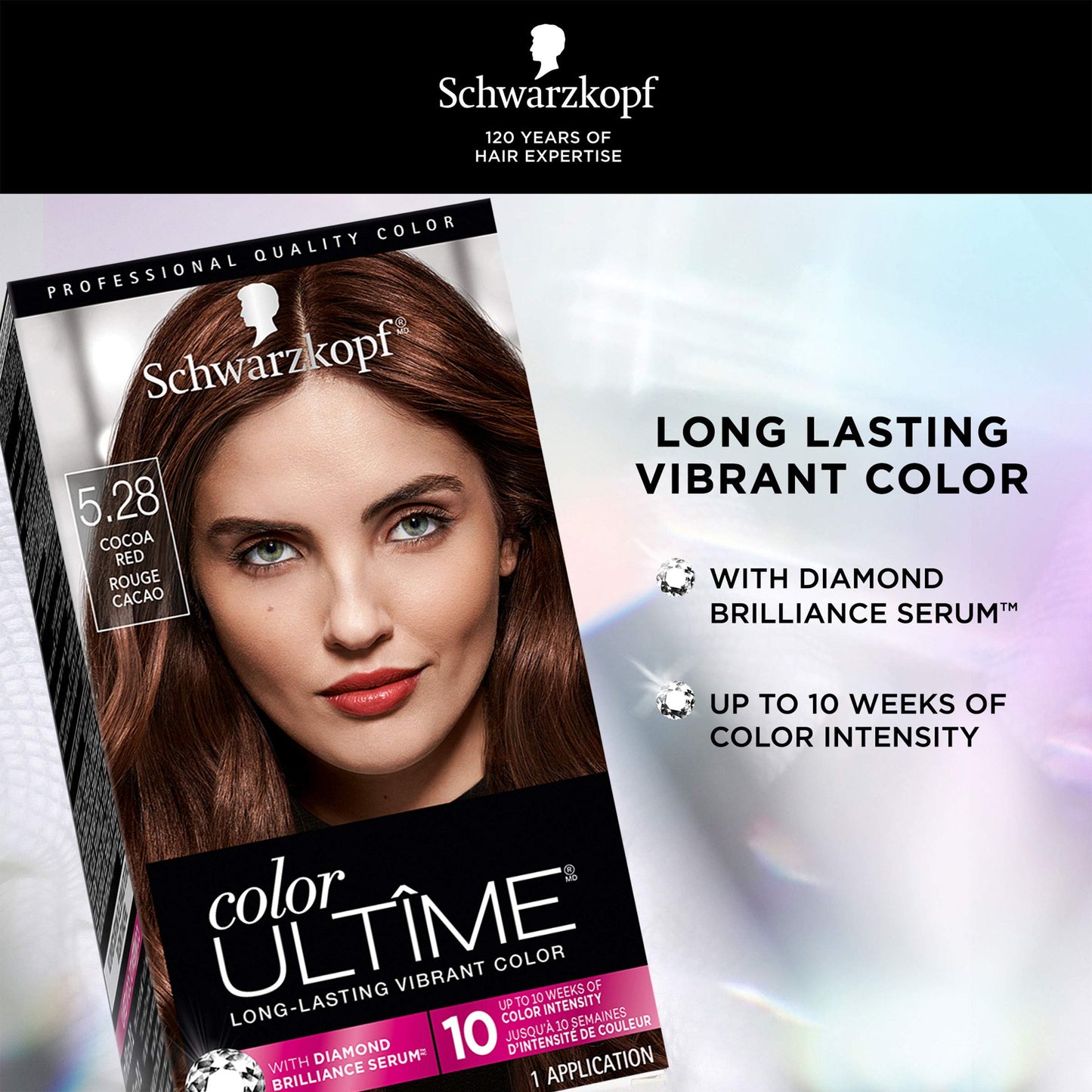 Schwarzkopf Color Ultime Hair Color Cream, 5.28 Cocoa Red (Packaging May Vary)