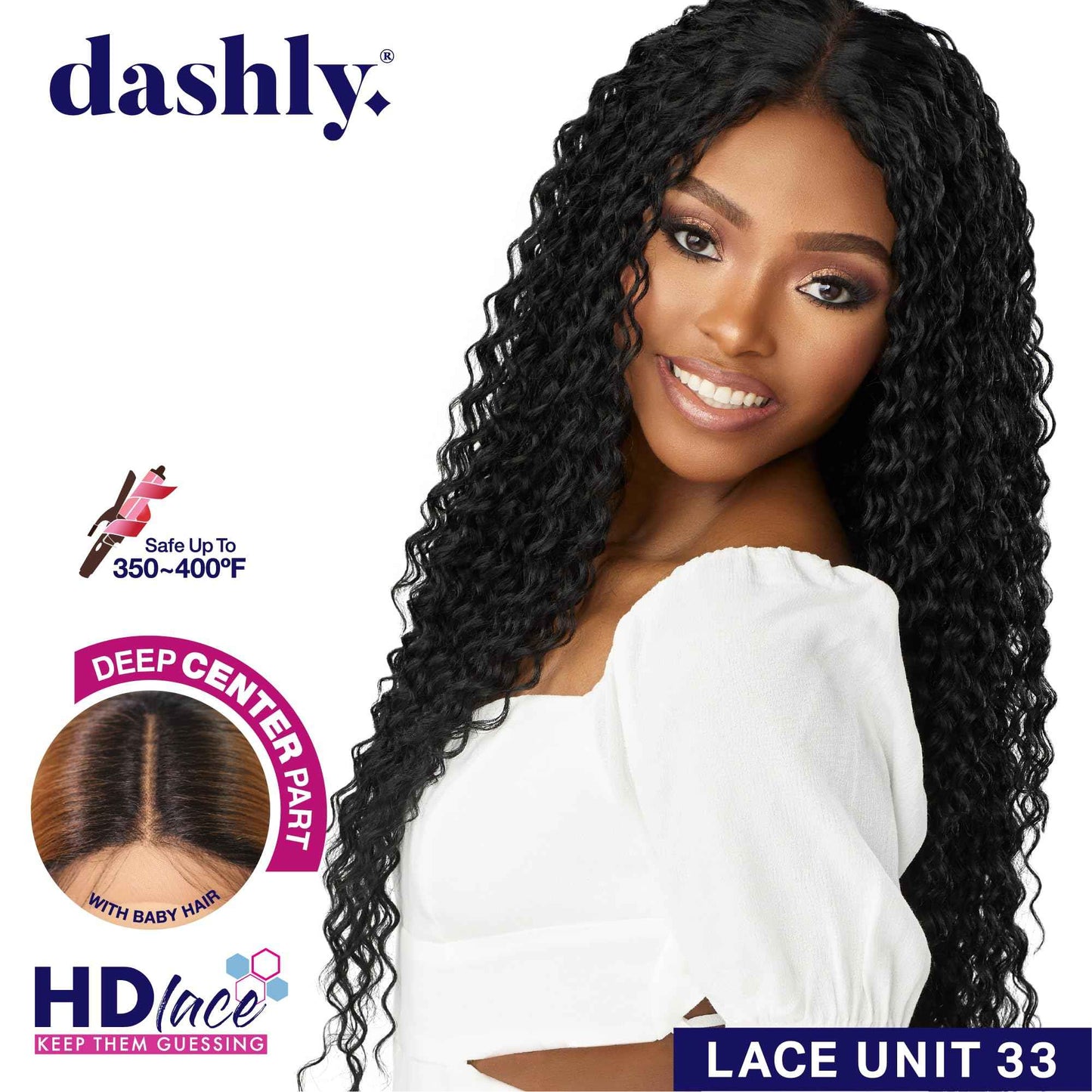 Sensationnel Dashly Wig - Unit 33 Non Lace Cap Ready to Wear Ear to Ear Lacepart Synthetic (CH27)