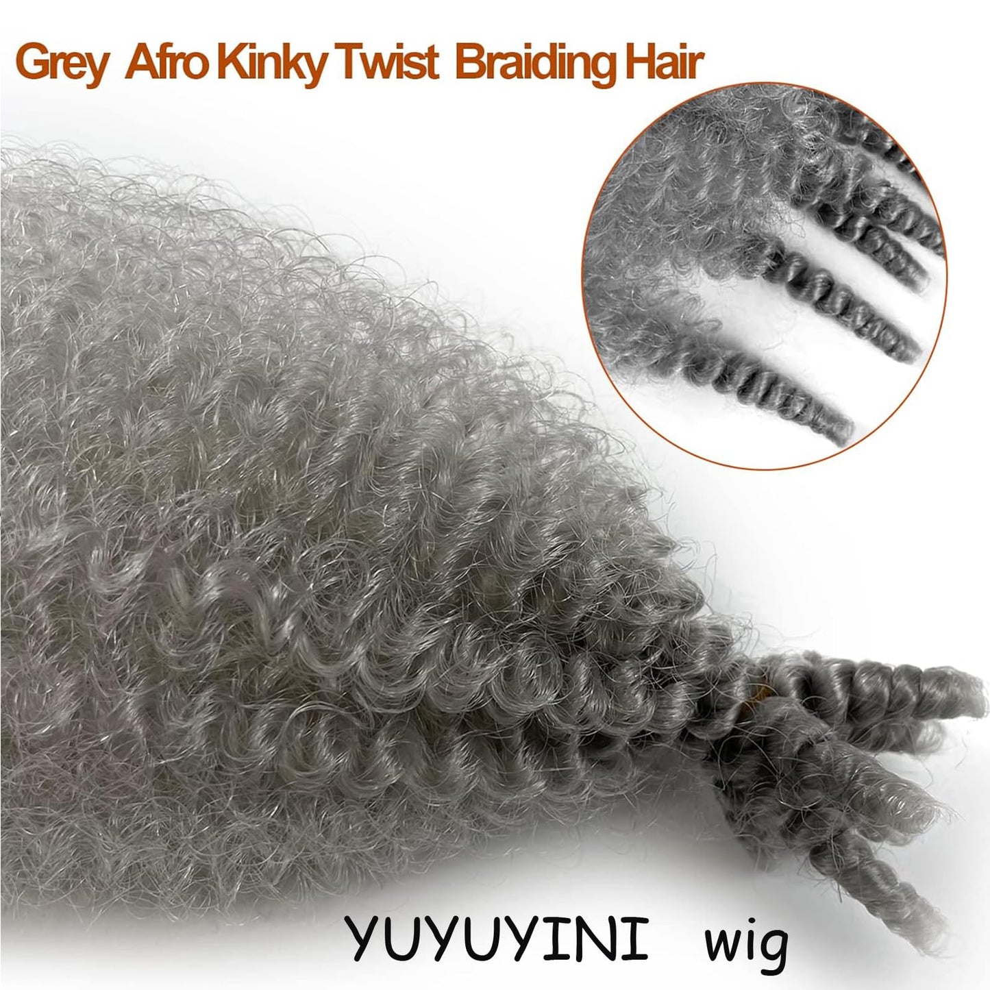 Marley Twist Braiding Hair 24 Inch Springy Afro Twist Hair 3 Packs Kinky Twist Hair for grey Braiding Spring Twist Hair Curly Braiding Hair Extension for Black Women