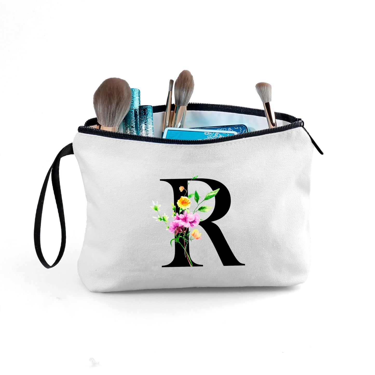 SEAMOON Personalized Makeup Bag,Women Gifts for Birthday,Unique Gifts for Women,Mother Gift,Makeup Bag with Mirror,Birthday Gifts for Friends Female,Personalized Gifts,Letter R