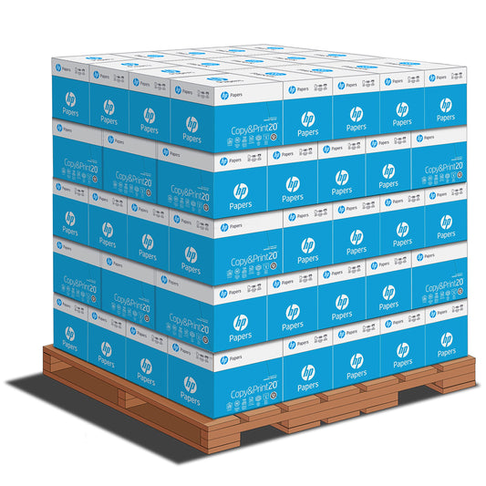 HP Printer Paper | 8.5 x 11 Paper | Copy &Print 20 lb | 1 Pallet - 40 Case - 200,000 Sheets | 92 Bright | Made in USA - FSC Certified | 200060P