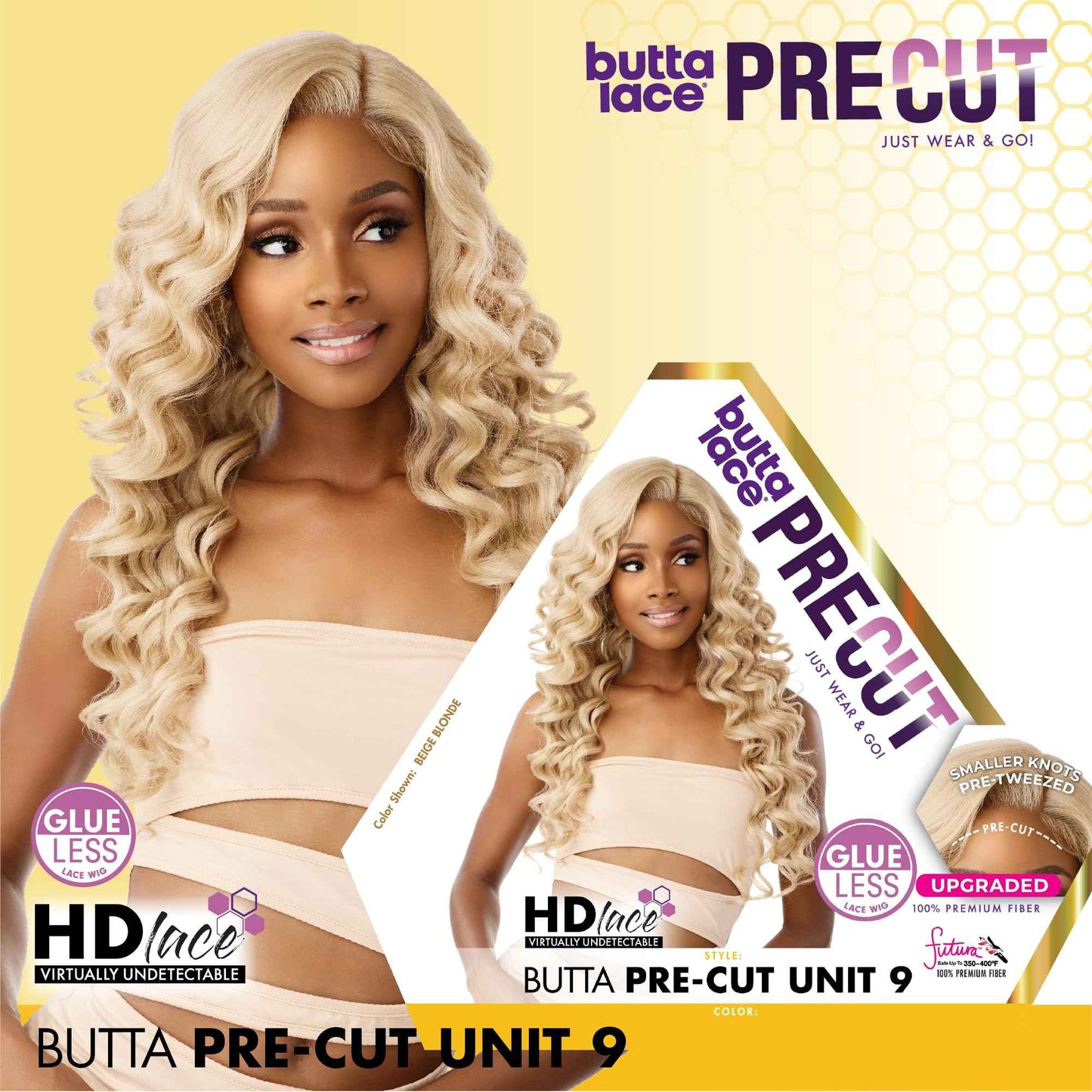 Sensationnel Butta Lace Precut Wigs - Unit 9 Glueless Extra Wide 5 Inch Deep Parting Synthetic Pre Tweezed Smaller Knot Hairline (2 DARKBROWN)