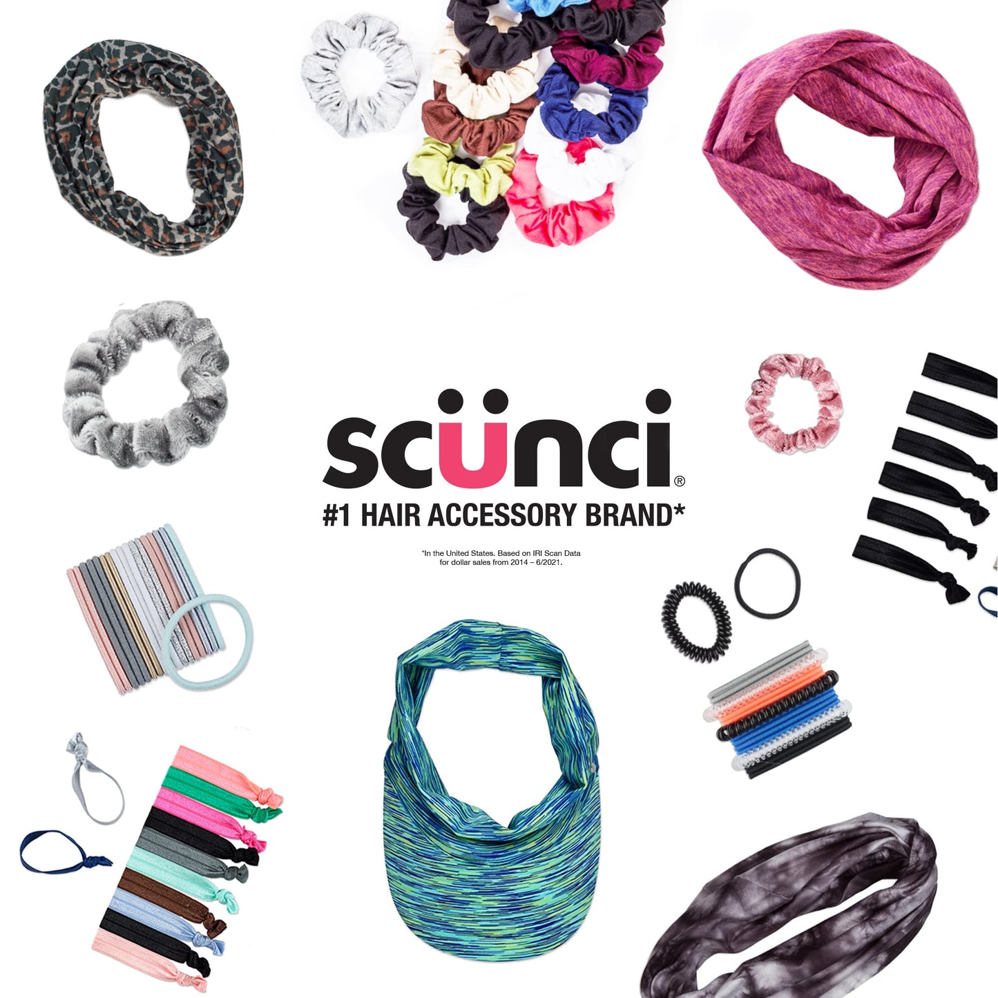 The Original Scrunchie® Girls Fashion Gift Set Includes 6 Unique Designs: Pastel Rainbow Velvet, Cream Velour, Pink Velvet, White Faux Fur, Blue Velour, White Satin in Presentation Box