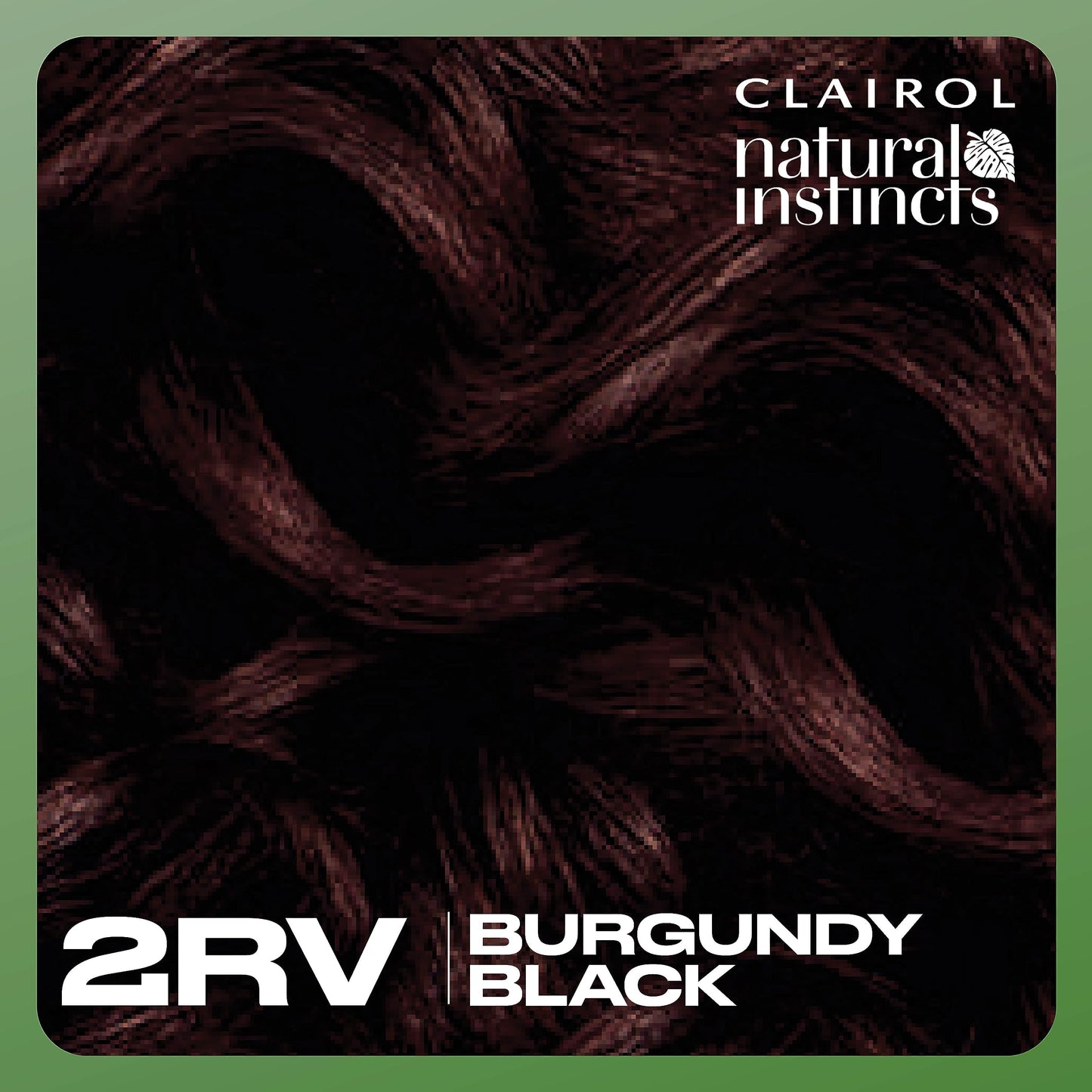 Clairol Natural Instincts Demi-Permanent Hair Dye, 2RV Burgundy Black Hair Color, Pack of 1