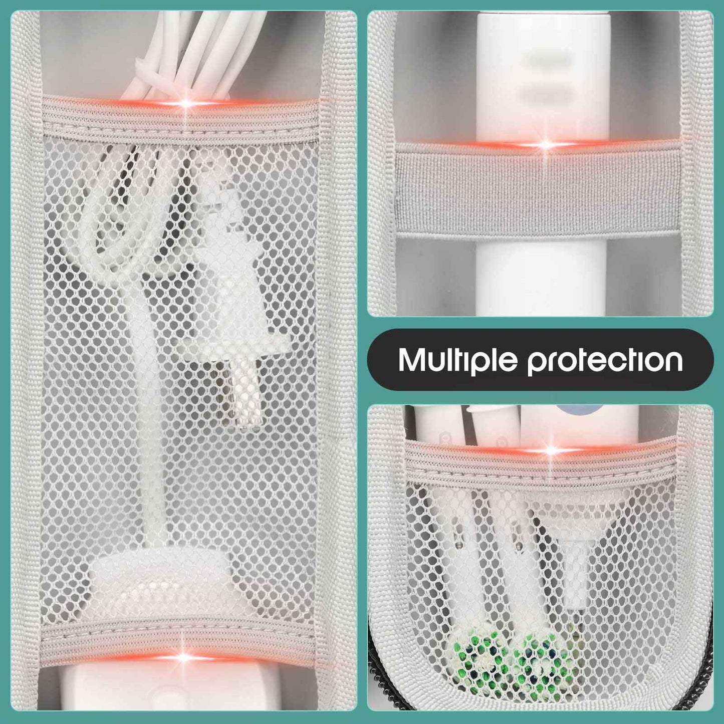 SnawikiBag Toothbrush Travel Case Compatible with Oral-B Pro 1000 3000 5000 7000 7500 9600/ for Philips/for Sonicare/for ProtectiveClean 4100 5100 6500 7500 Electric Toothbrush (Only Case-Black/Gray)
