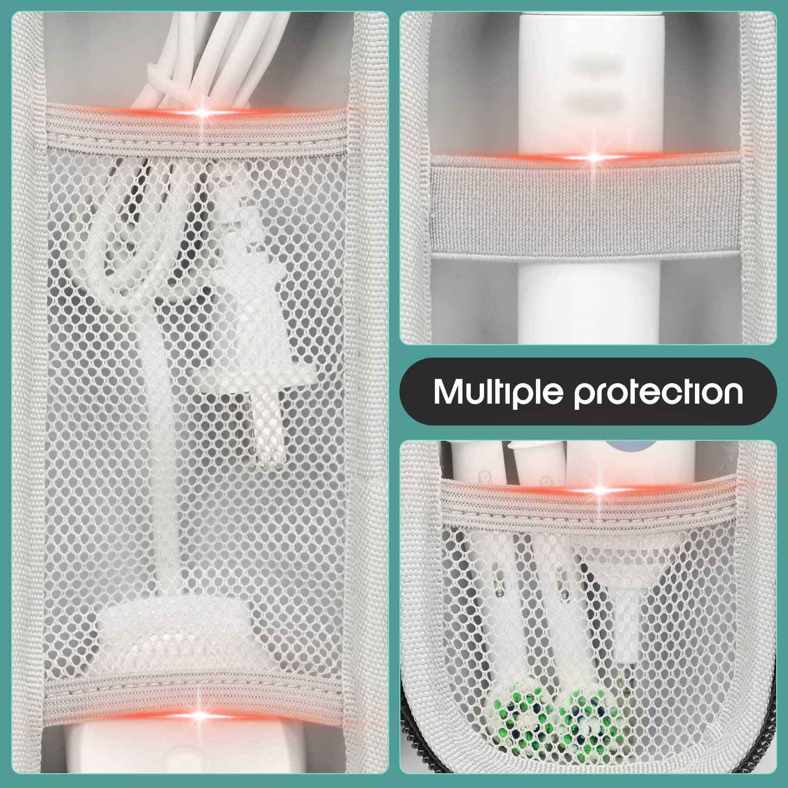 SnawikiBag Toothbrush Travel Case Compatible with Oral-B Pro 1000 3000 5000 7000 7500 9600/ for Philips/for Sonicare/for ProtectiveClean 4100 5100 6500 7500 Electric Toothbrush (Only Case-Black/Gray)