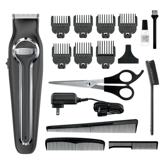 Wahl Compact Cordless Rechargeable Touch Up Trimmer for necklines, sideburns, and facial hair trimming with Worldwide Voltage and Precision Blades, by The Brand Used by Professionals - Model 5635