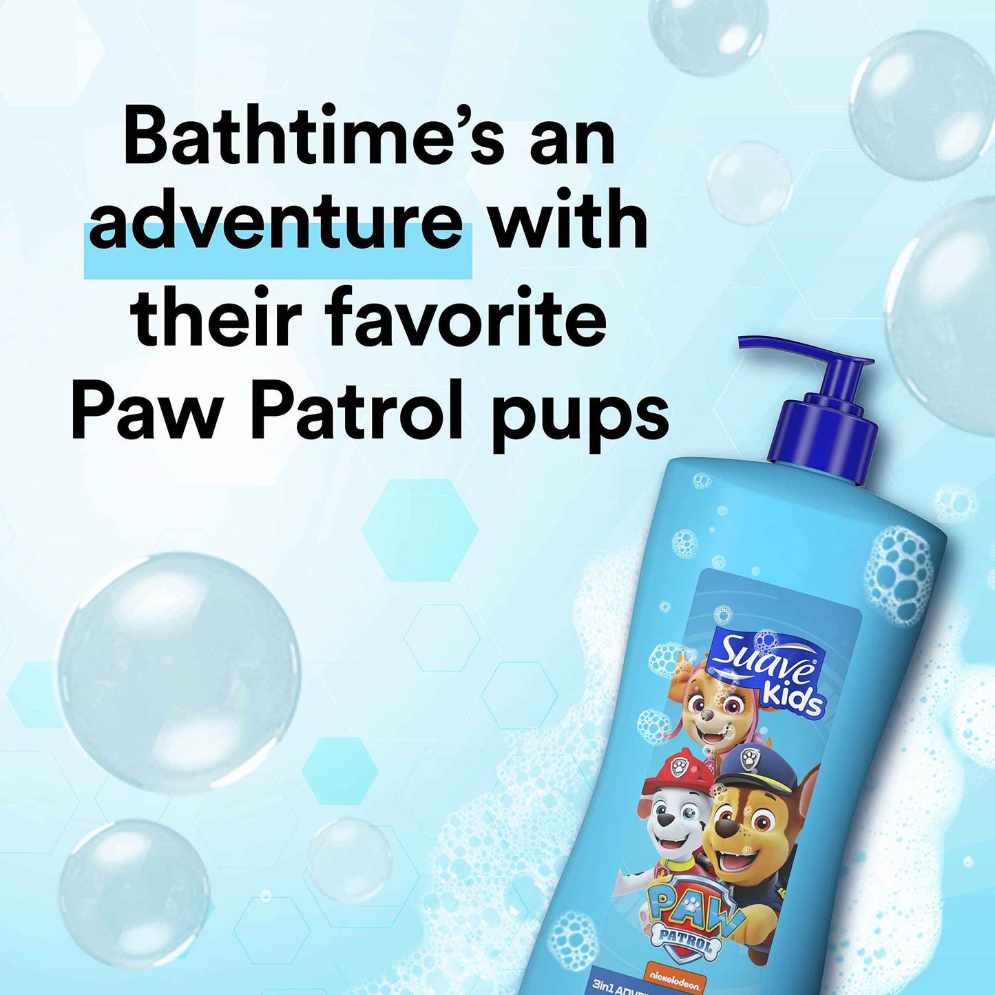 Suave Kids 3 n1 Body Wash & Shampoo Paw Patrol 28 oz(Pack of 4)