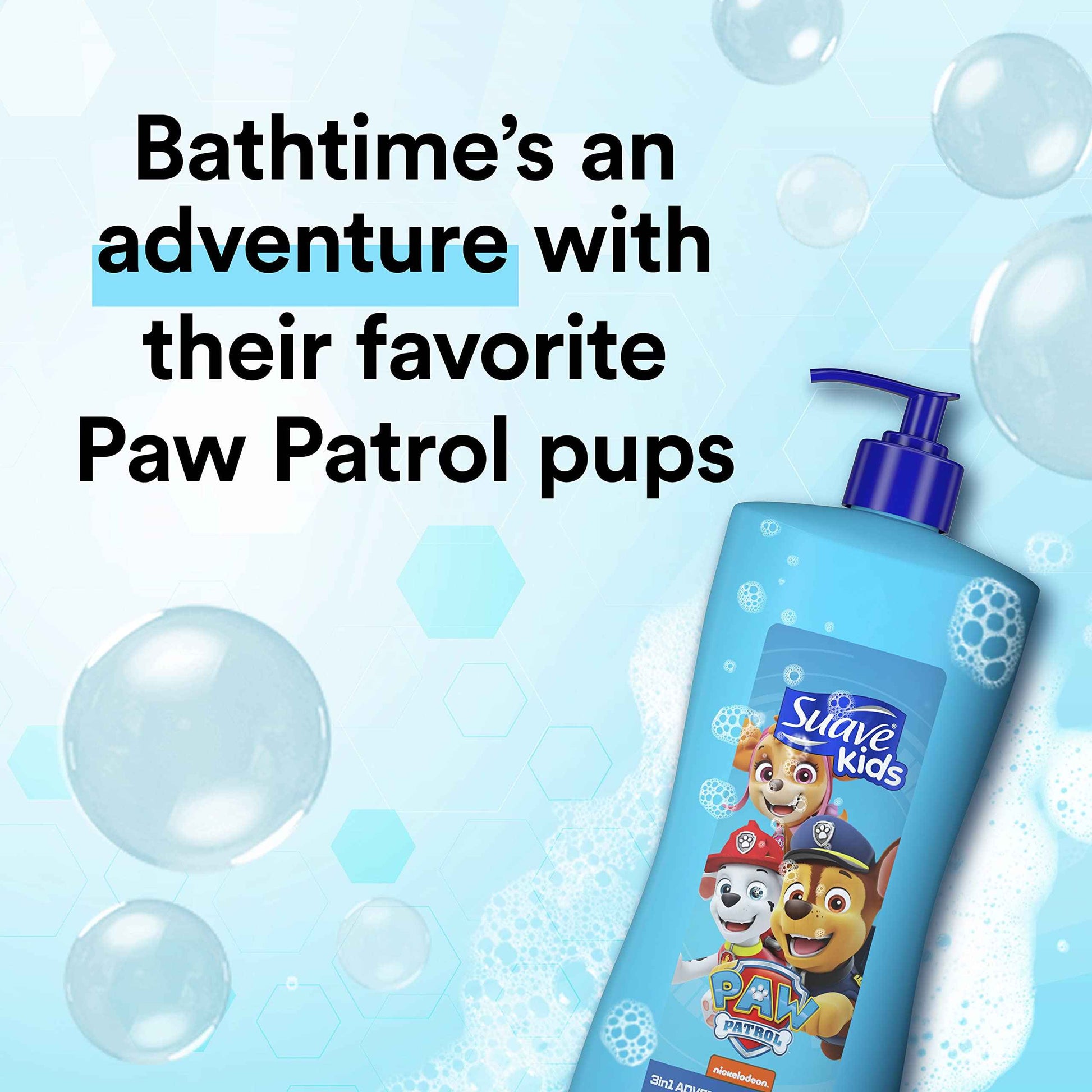 Suave Kids 3 n1 Body Wash & Shampoo Paw Patrol 28 oz(Pack of 4)
