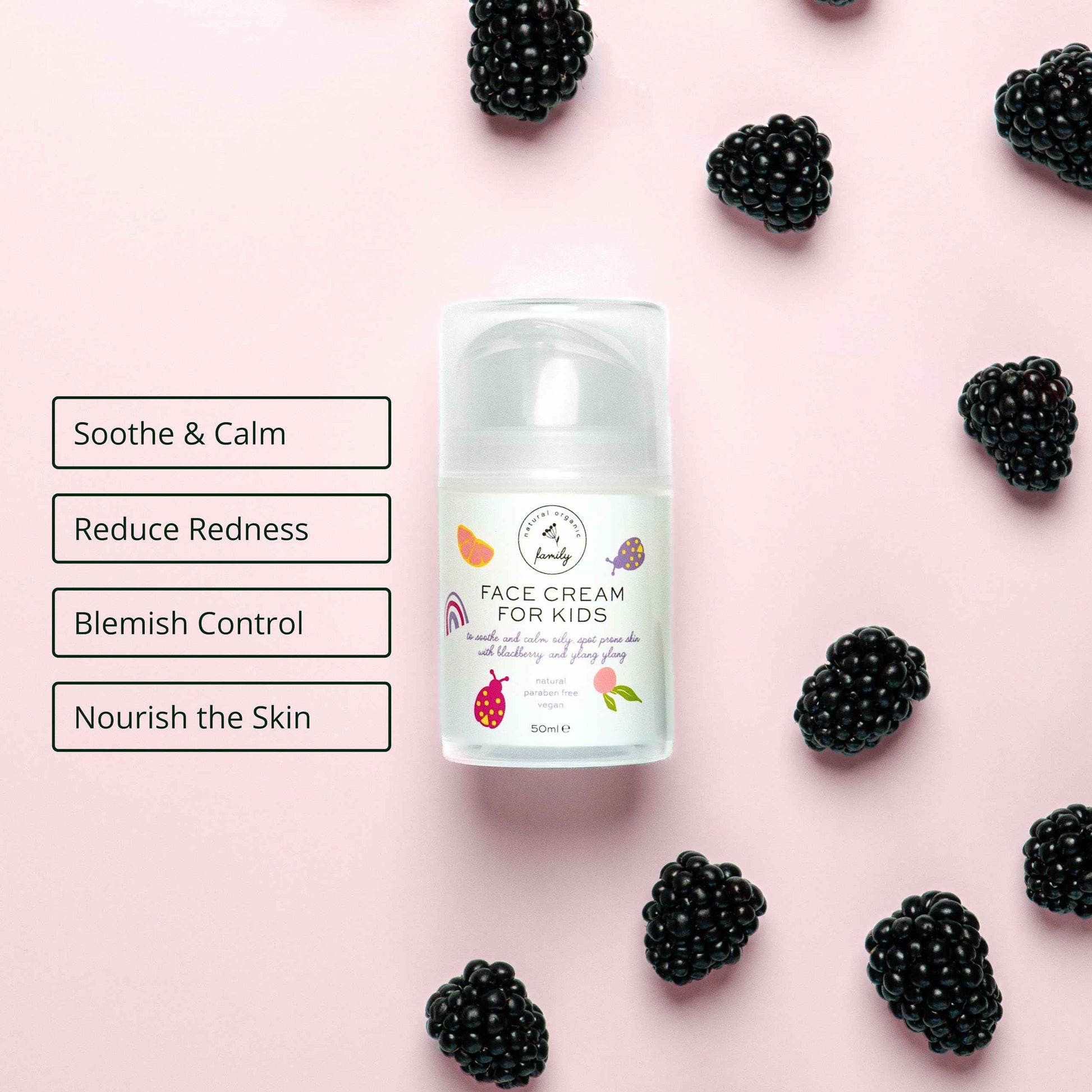 Kid's Organic Skincare Bundle: Foaming Face Wash (Orange) & Hydrating Moisturizer (Blackberry Ylang Ylang)