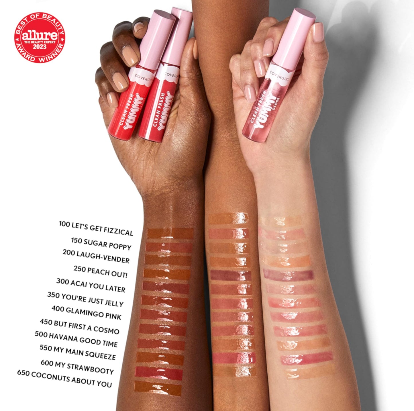 COVERGIRL Clean Fresh Yummy Gloss – Lip Gloss, Sheer, Natural Scents, Vegan Formula - But First a Cosmo