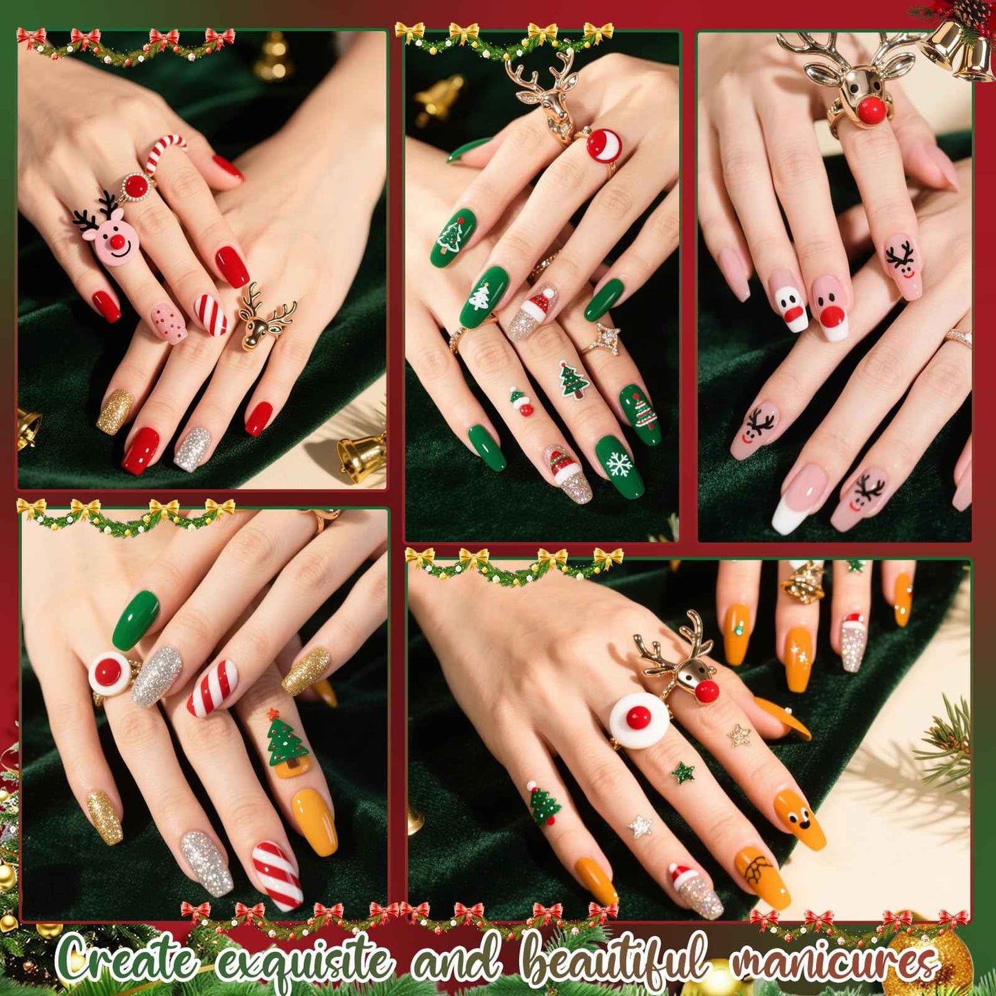 U-Shinein Nail Polish Advent Calendar 2025，24-Piece Nail Varnish Advent Calendar Christmas Calendar for Women and Girls, Nail Polish Colours Kit, Nail Art Tool Glitter Decorations Care and Accessories