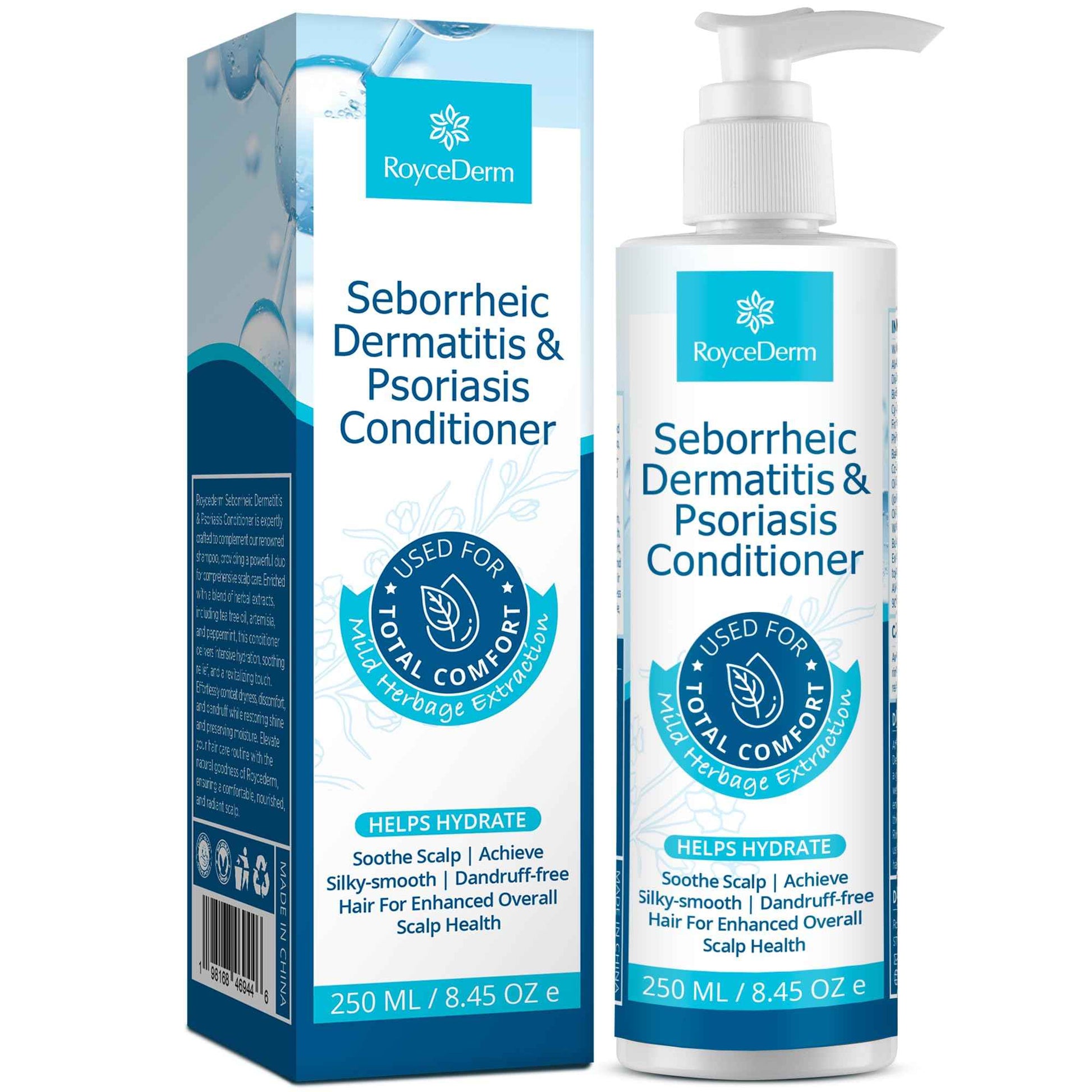 Roycederm Scalp Care Bundle: Psoriasis Shampoo & Conditioner for Dry, Itchy Scalp Relief