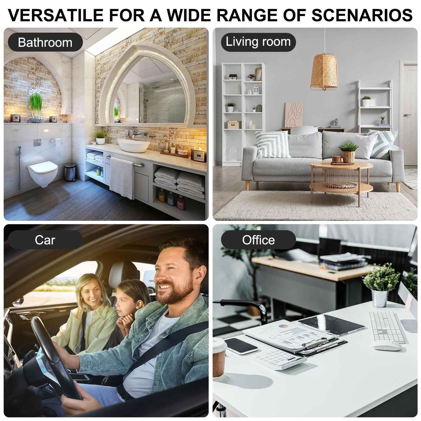 HARFINGTON 12 Pcs Empty Scent Beads Storage Container 5oz/150ml Air Freshener Tins Round Refillable Spice Containers Plastic Jars Sample for Travel Storage