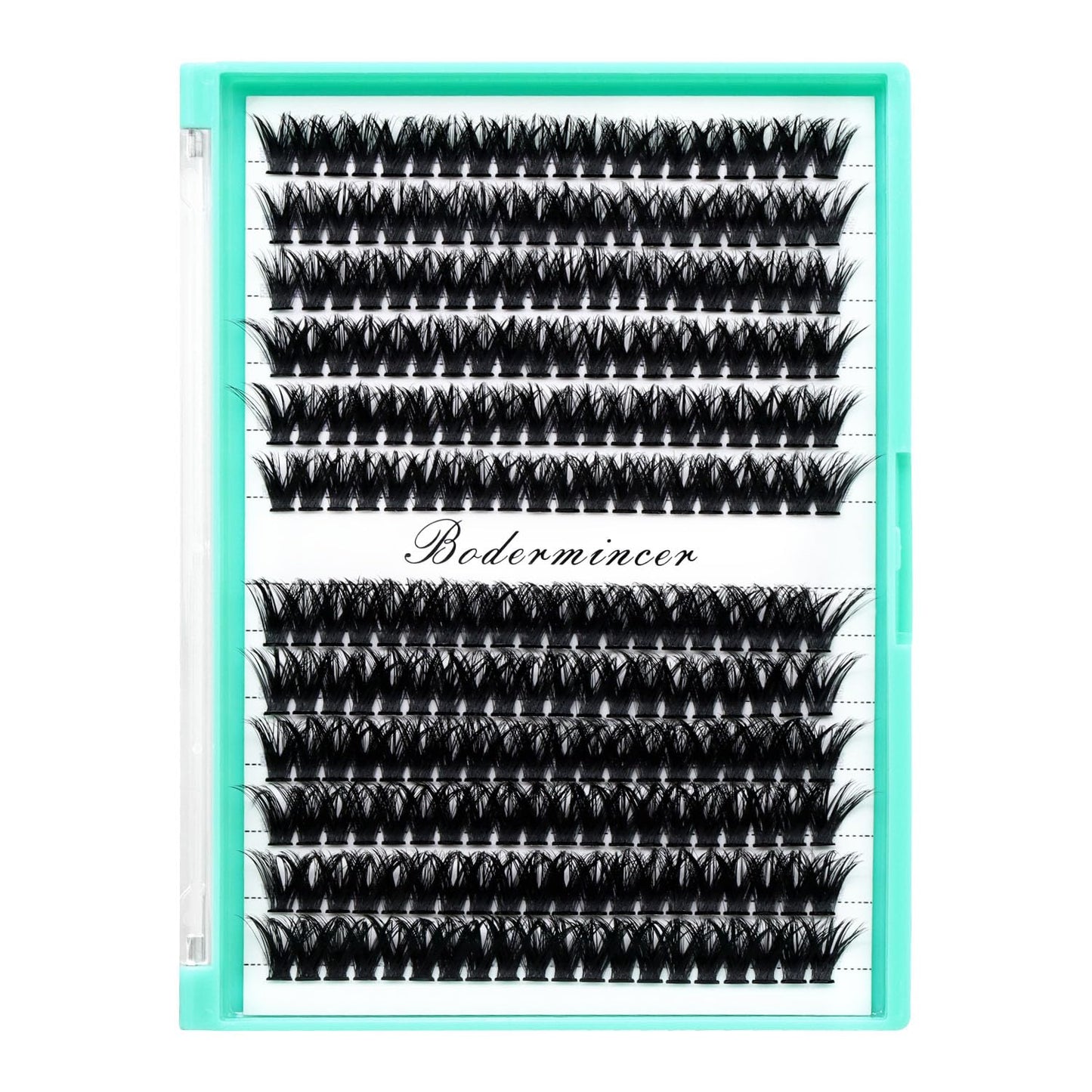 Bodermincer Black/Colored Cluster Lashes 240pcs 20D/40D DIY Eyelash Extension D Curl Long Individual Lashes Mixed Tray Faux Mink Lash Clusters Extensions 8-22mm (60D-12MM)