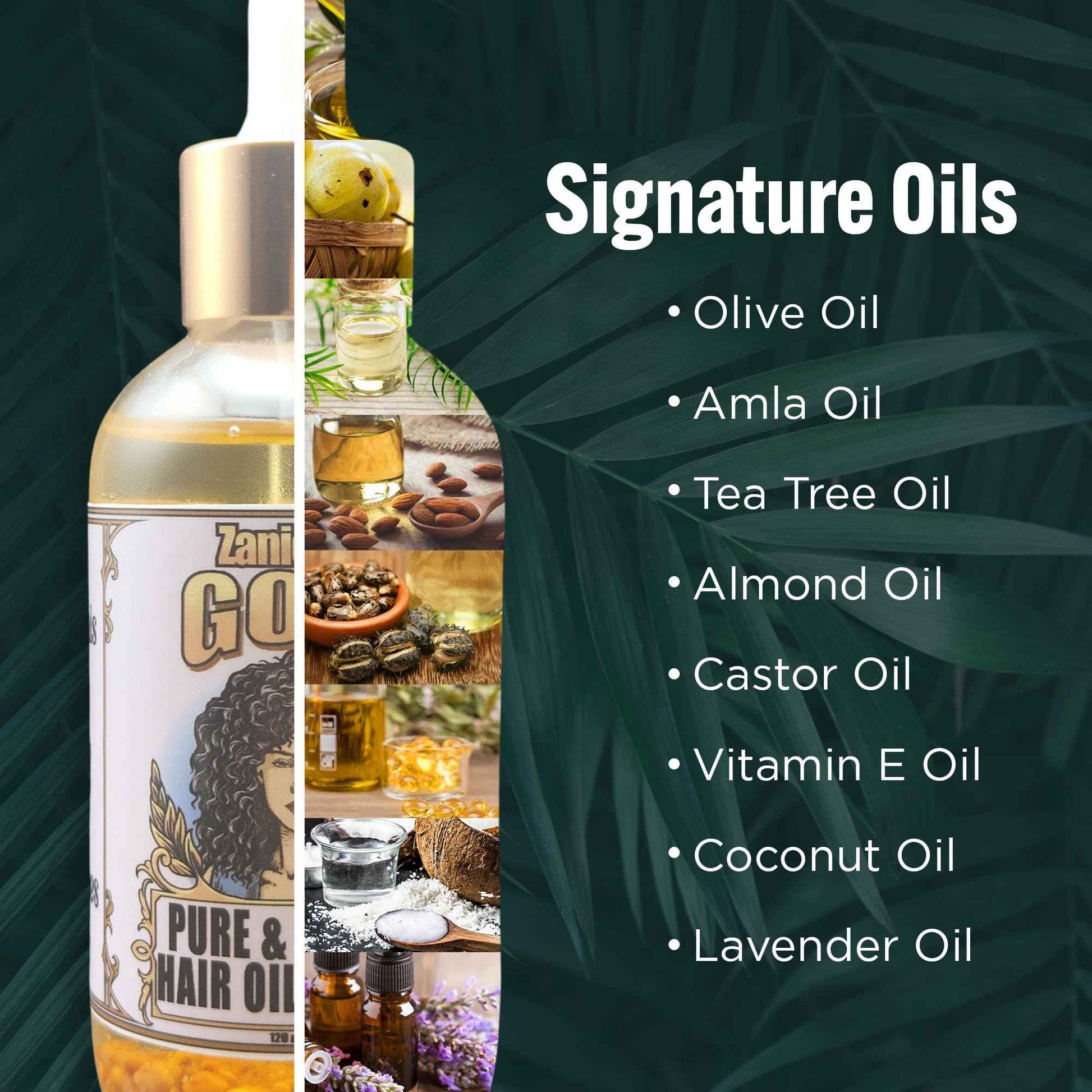 Zanichigo Gold Hair Oil – Fenugreek Strengthening Serum for Dry, Damaged, Frizzy & Coarse Hair | Anti-Hair Fall | Anti-Hair Loss Hair Growth Oil Treatment | All-Natural | 2 Ounce