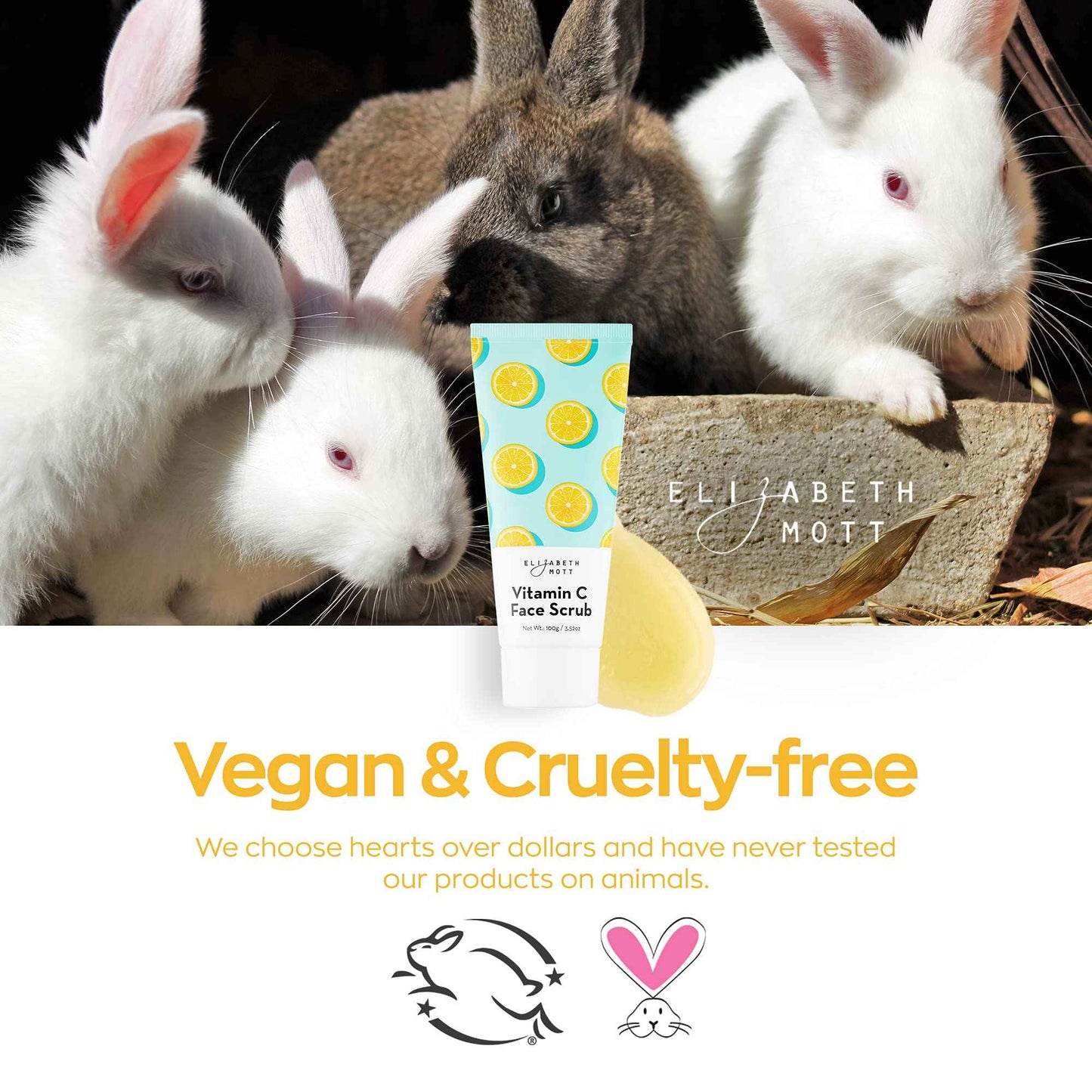 Elizabeth Mott Vitamin C Face Scrub and Cleanser Bundle | Vegan and Cruelty-Free Skincare