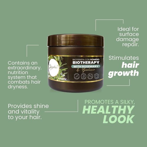 Anyeluz - Rosemary Shampoo + Rosemary Biotherapy Hair Mask, Hydration and Strengthening for your hair, Designed to Repairs Damage, For all hair types