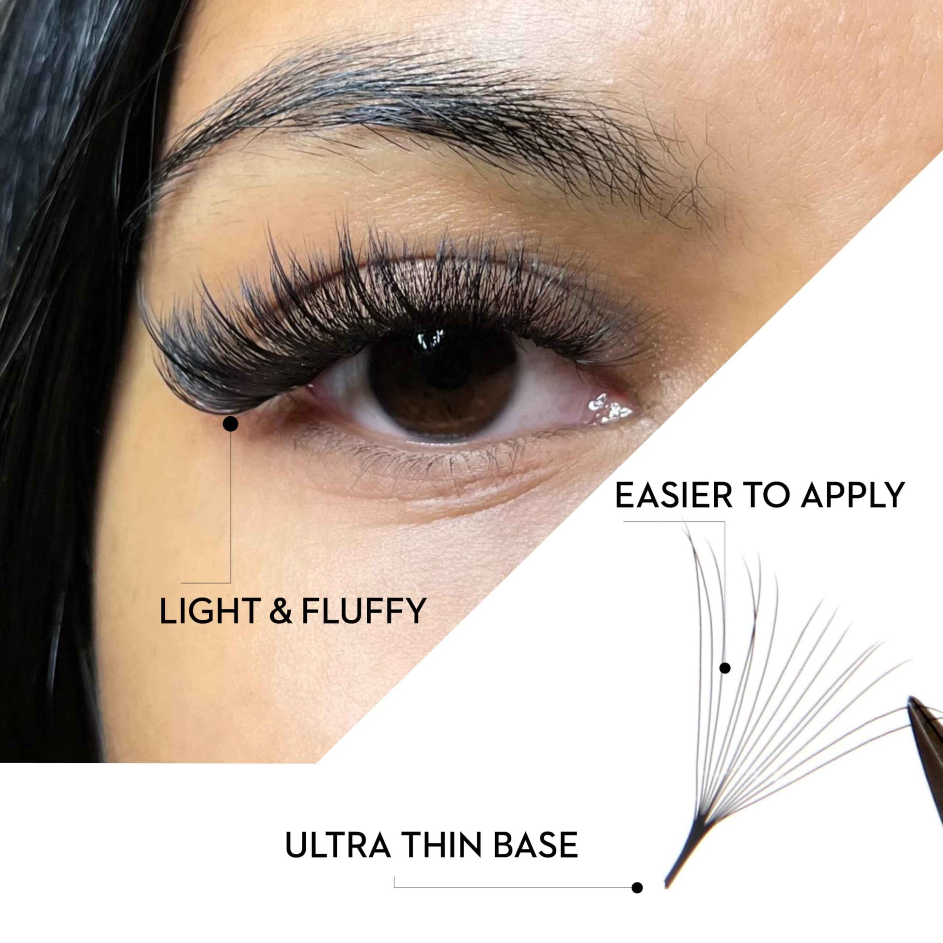 One V Salon Pro 14D Promade Loose Fans, 1000 Premade Extreme Mega Volume Lash Fans | C Curl | 0.05 mm | 8–15 mm Mixed Lengths | Thin Base, Hand-Crafted Eyelash Extensions(14D-0.05-C-Curl)