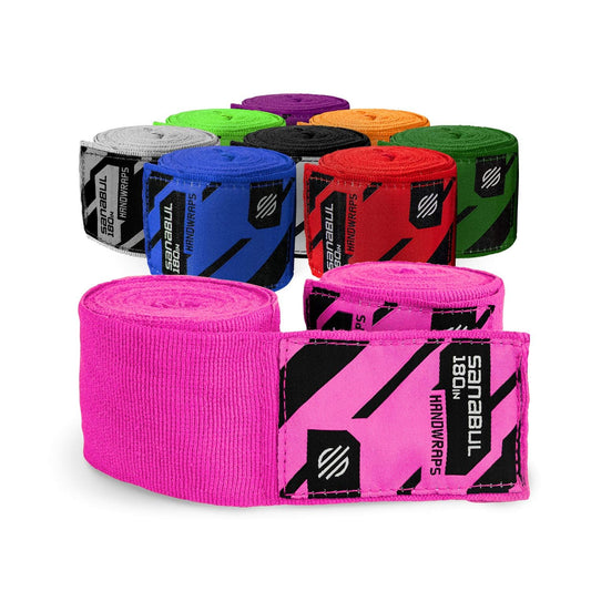 Sanabul Elastic 180 inch Boxing Handwraps | Boxing Gloves Muay Thai MMA Boxing Hand Wraps | Pink, 180"