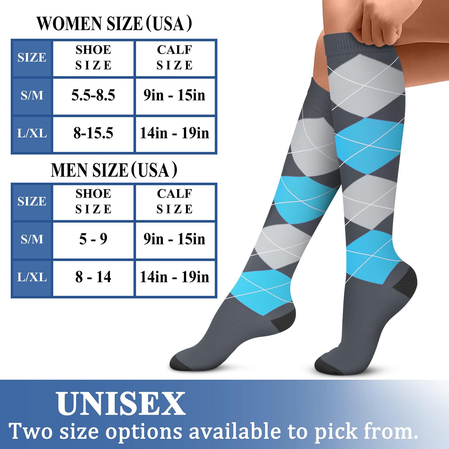 CHARMKING Compression Socks for Women & Men Circulation (3 Pairs) 15-20 mmHg is Best Athletic for Running, Flight Travel, Support, Cycling, Pregnant - Boost Performance, Durability (S/M, Multi 42)