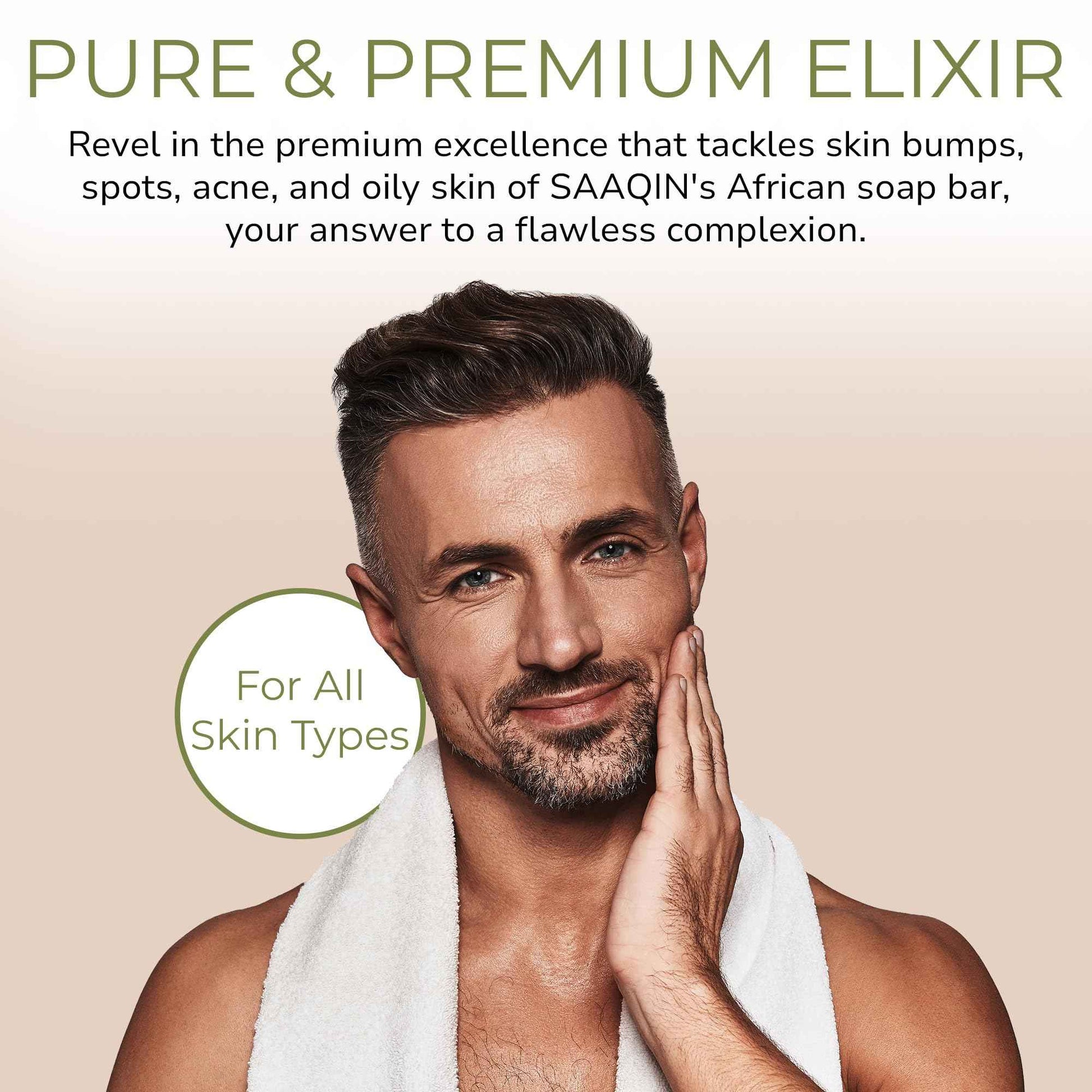 SAAQIN - Raw African Black Soap for All Skin Types, Black Soap Ideal for Acne, Wrinkles, Make-Up Removal, Hair & Body, Natural Glycerin Black African Soap, African Black Soap Bar from Ghana, 5 Lbs