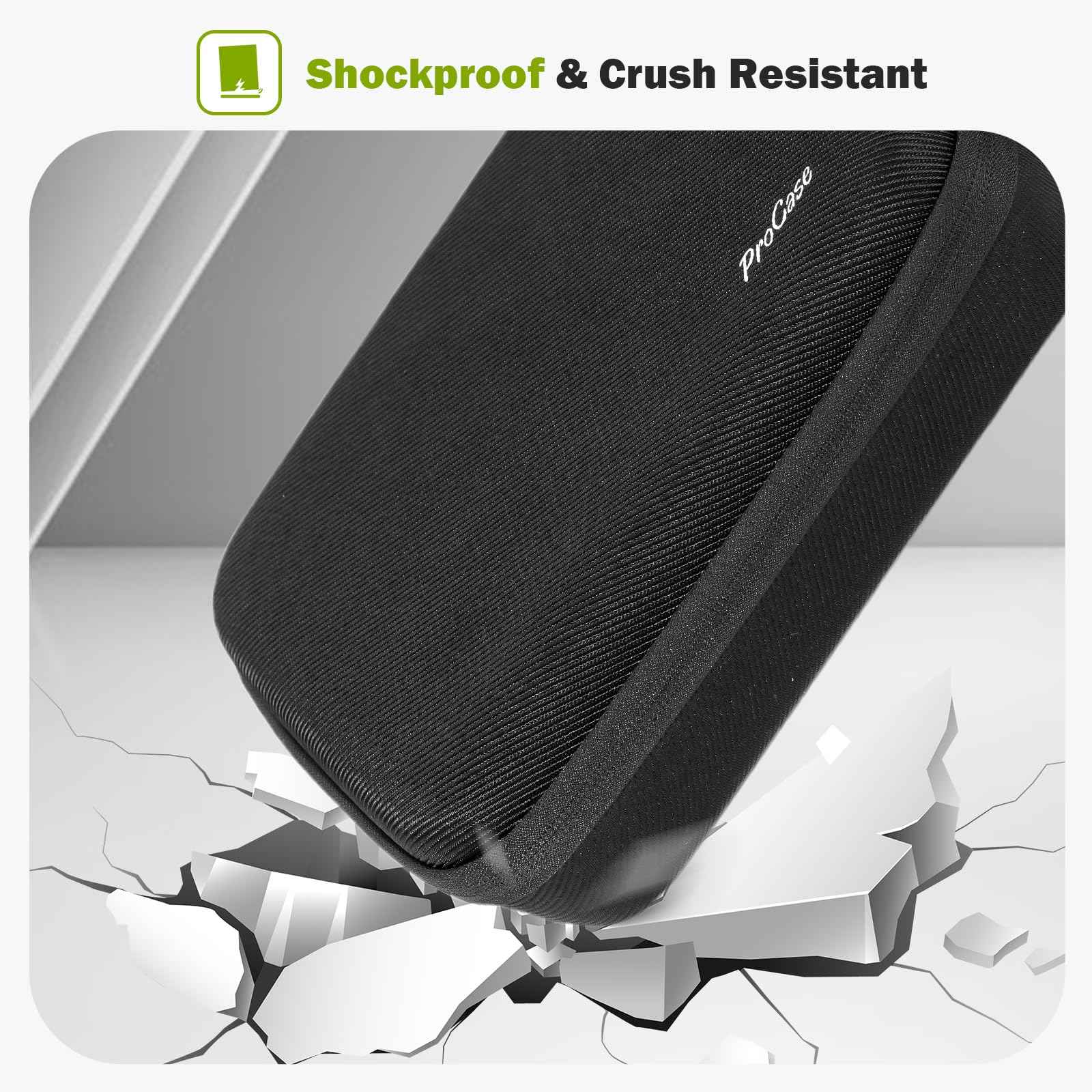 ProCase Hard Case for Meridian Trimmer and Shaver, Electric Groin Body Pubic Hair Trimmer Organizer, Travel Carrying Bag for Electric Razor and Accessories, With Removable tray -Black (Case Only)