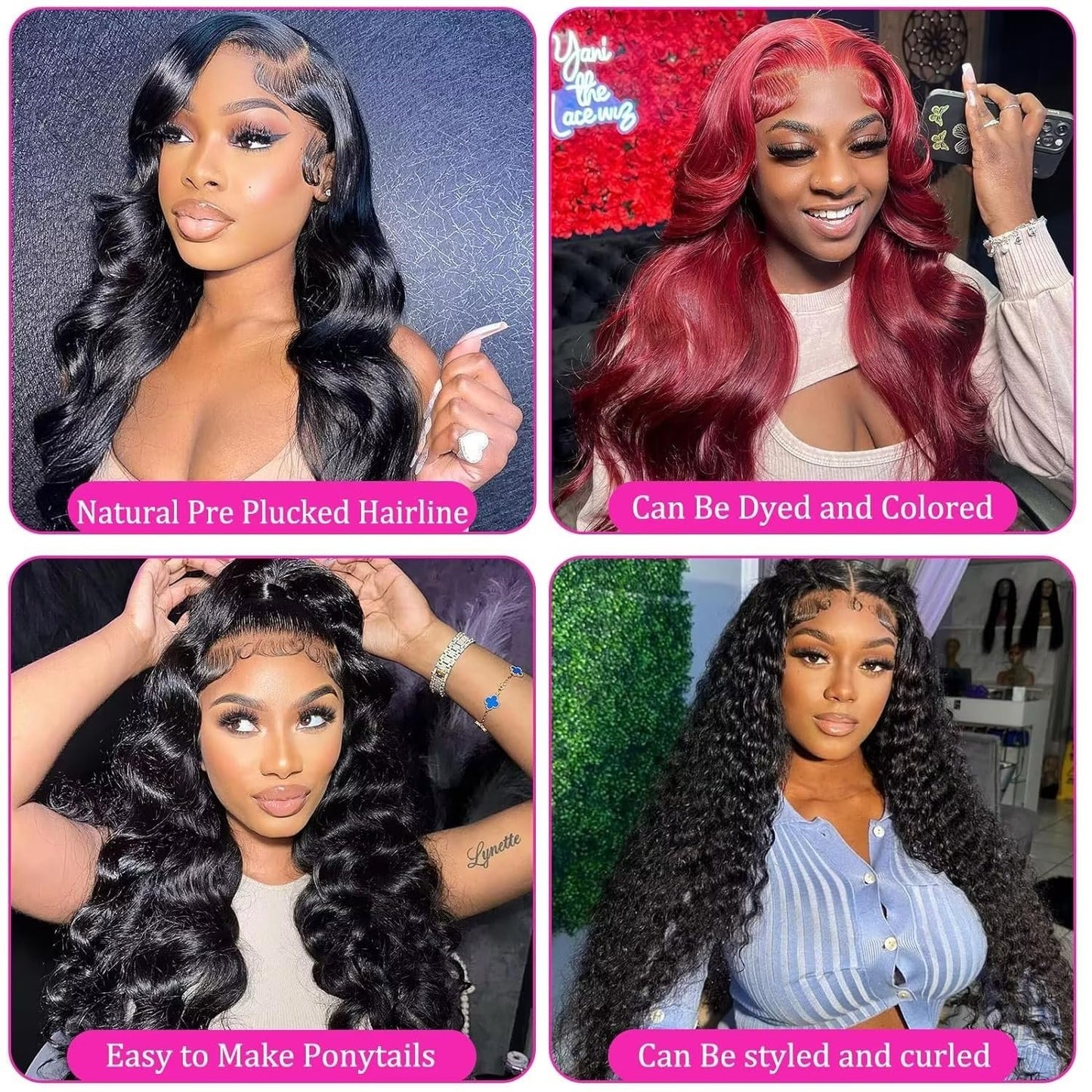 Body Wave Lace Front Wigs Human Hair Pre Plucked 180 Density 28 Inch 13x4 HD Transparent Frontal Glueless Wigs Human Hair with Baby Hair Natural Hairline Human Hair Wigs for Black Women