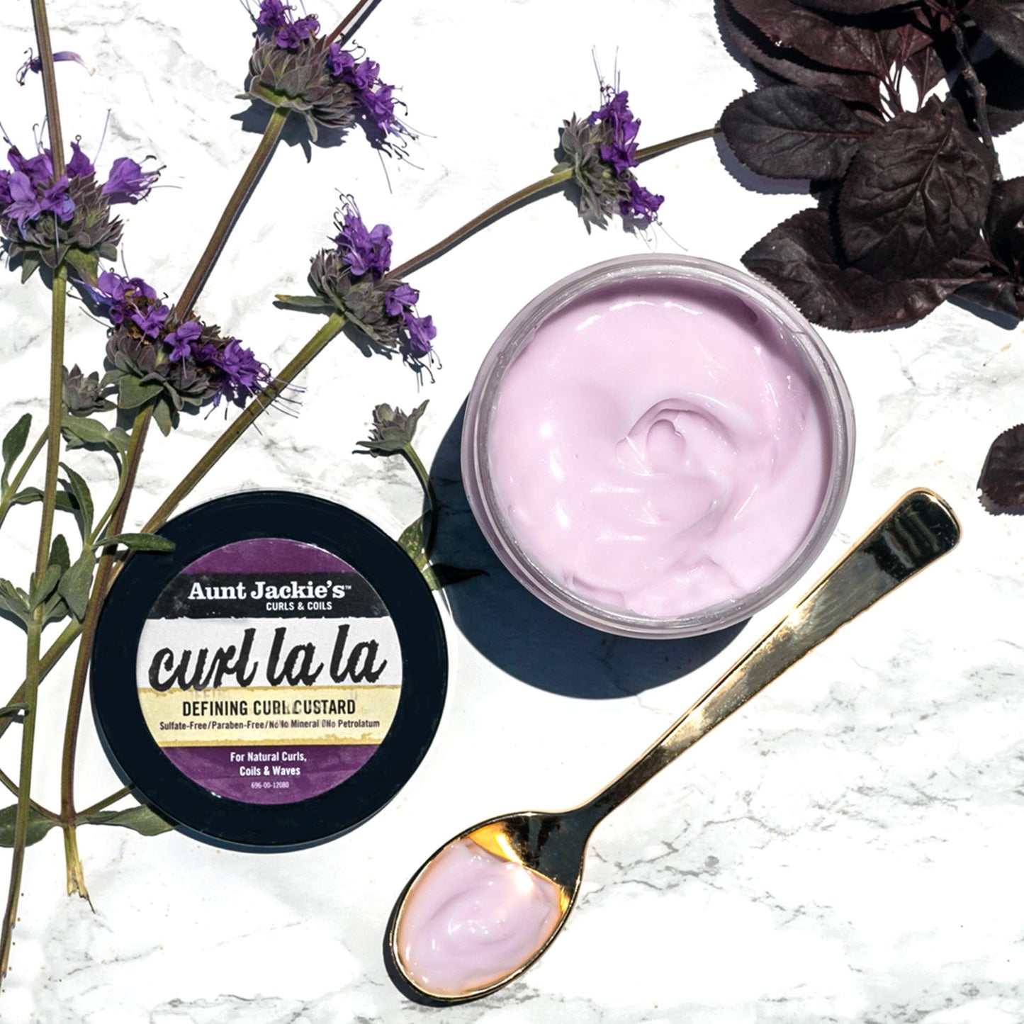 Aunt Jackie's Curl La La Defining Custard for Curls, Coils & Waves - Enriched with Shea Butter and Olive Oil, 15 oz, 3 Pack