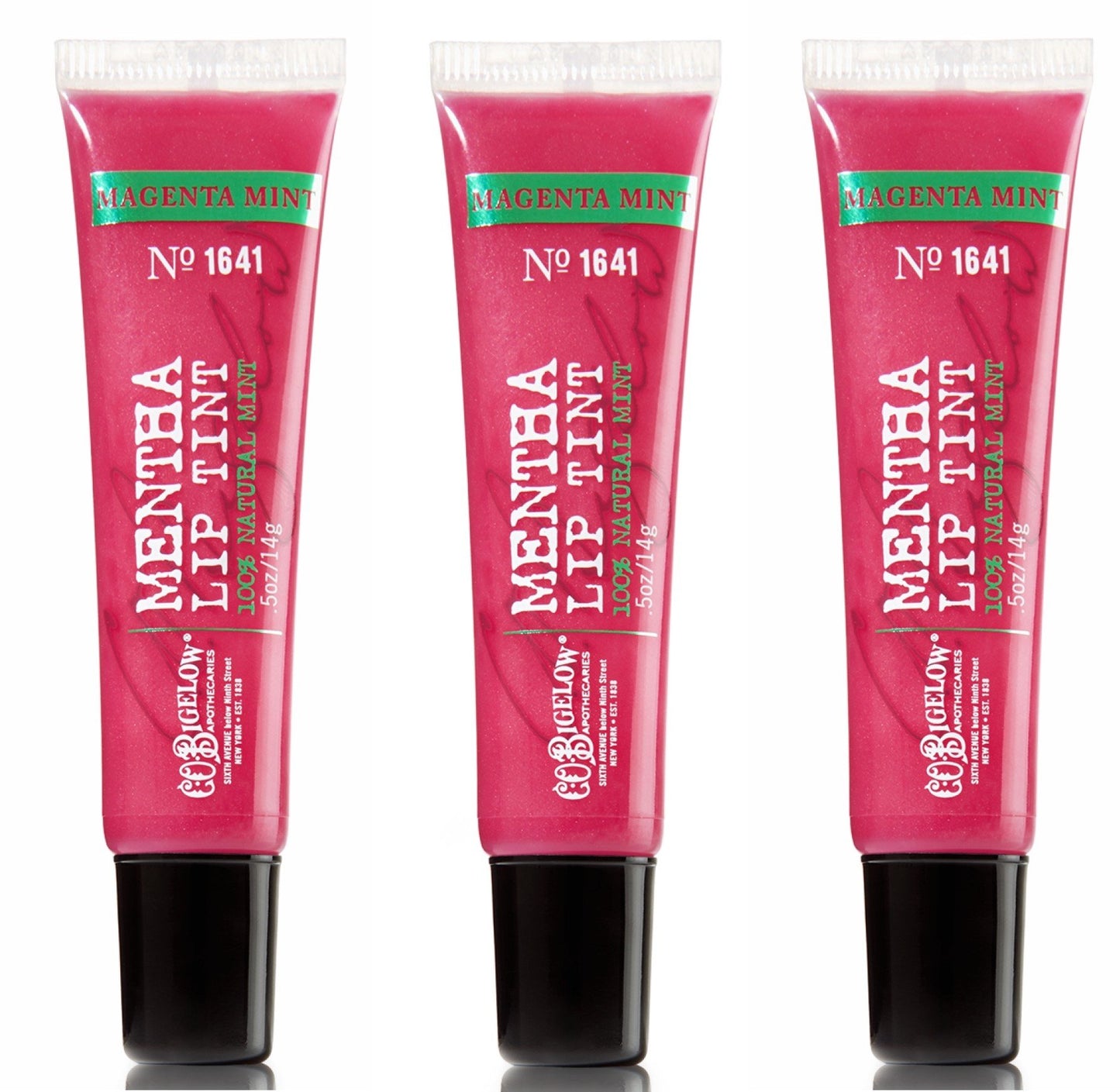 Bath & Body Works C.O. Bigelow Mentha Lip Tint 3 Pack Magenta Mint #1641