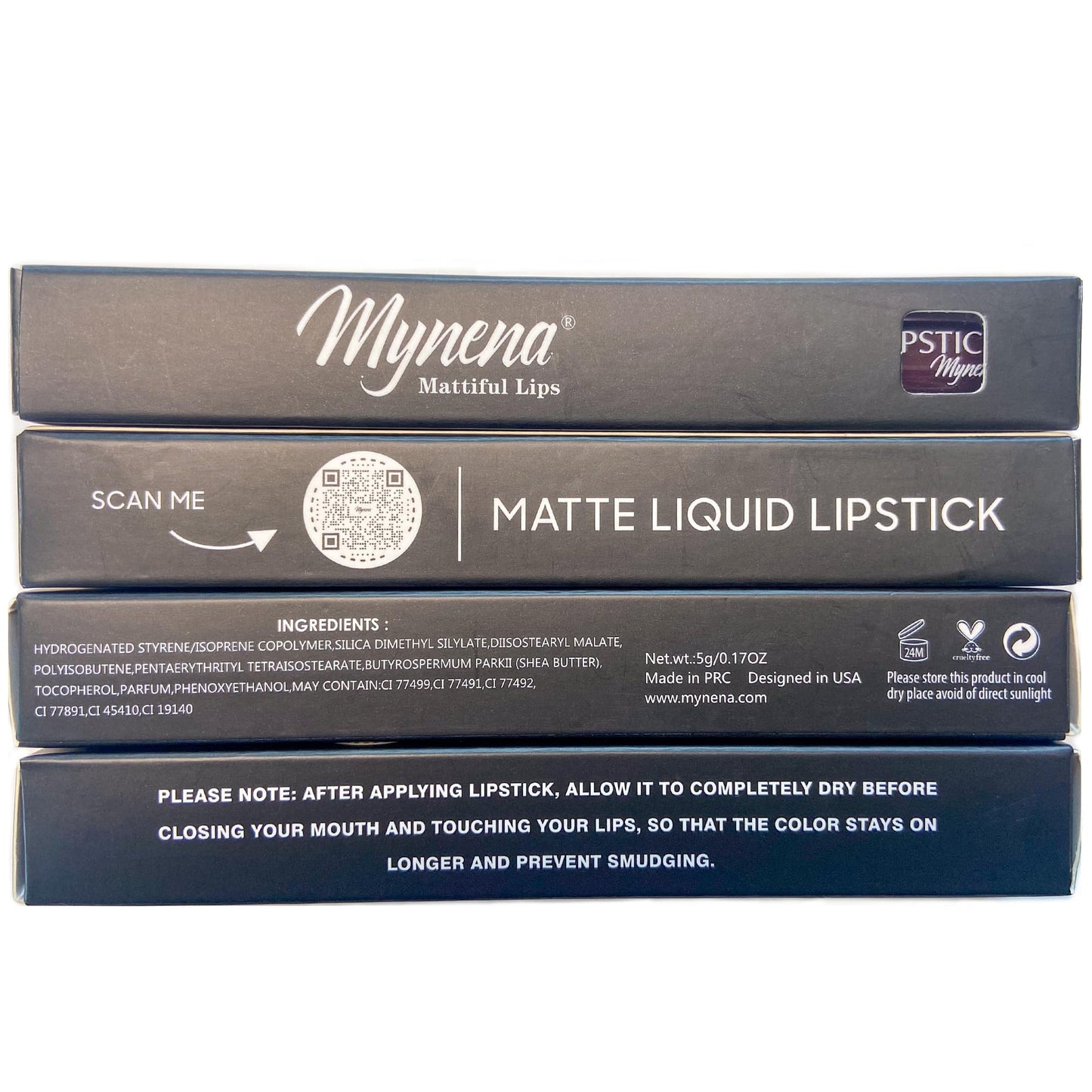 Mynena Burgundy Red Long-Lasting Matte Liquid Lipstick Intense Color Smudge-Proof & Waterproof Comfortable Hydrating Shea Butter Vegan & Cruelty-Free | Emma