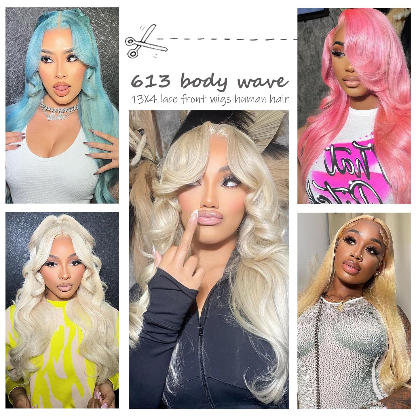 NPALO 613 lace front wig human hair 200% density blonde wig human hair 13X4 HD body wave lace front wigs human hair Pre Plucked With Baby Hair blonde lace front wigs human hair (Blonde 16 inch)