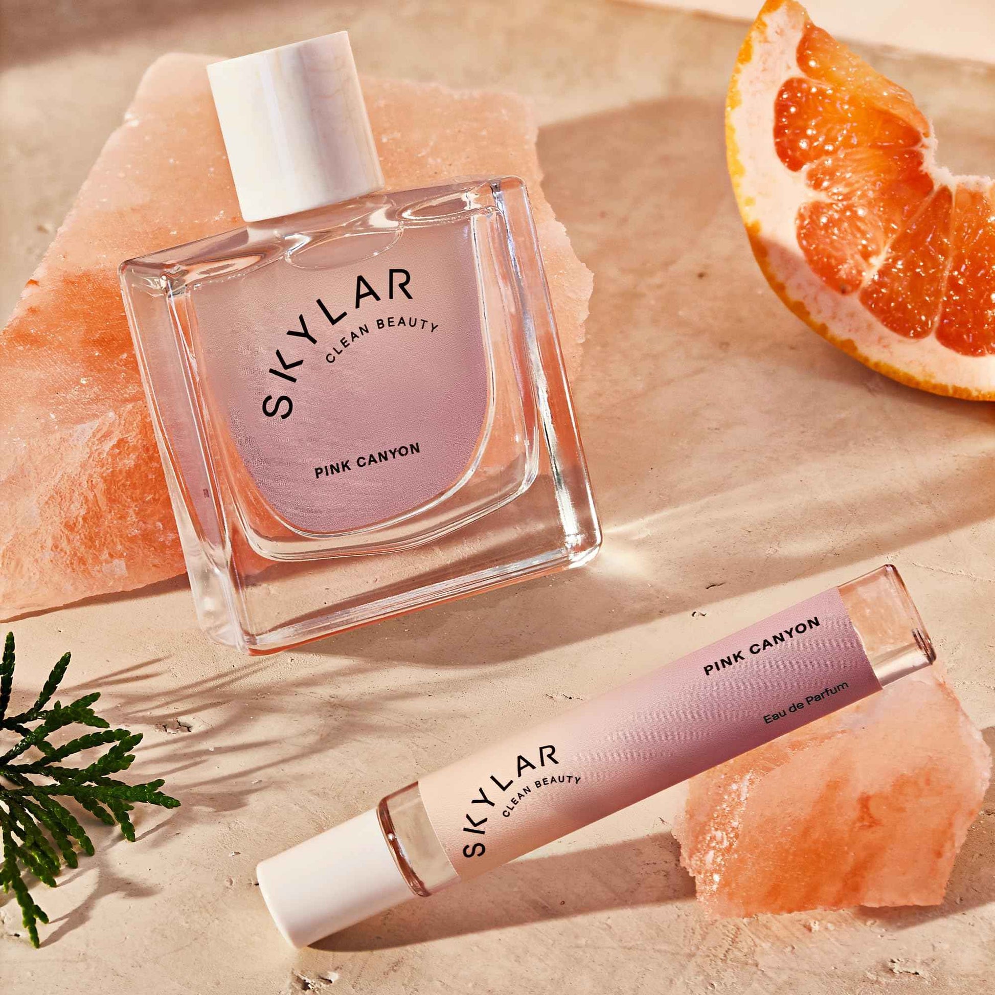 Skylar Pink Canyon Eau de Parfum - Hypoallergenic & Clean Perfume for Women & Men, Vegan & Safe for Sensitive Skin - Notes of Grapefruit, Pink Salt & Cedar - 10mL /0.33 Fl oz